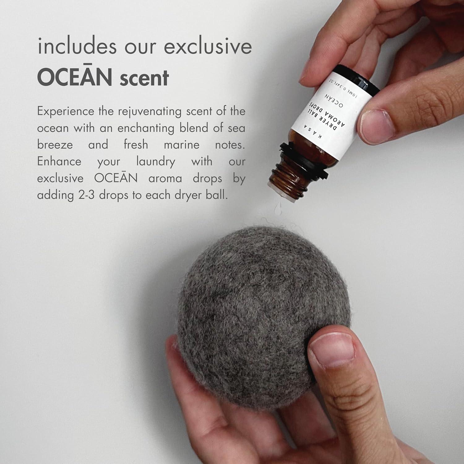 Bolas de Secado de Lana KĀSA XL 100% Natural - Set de 6