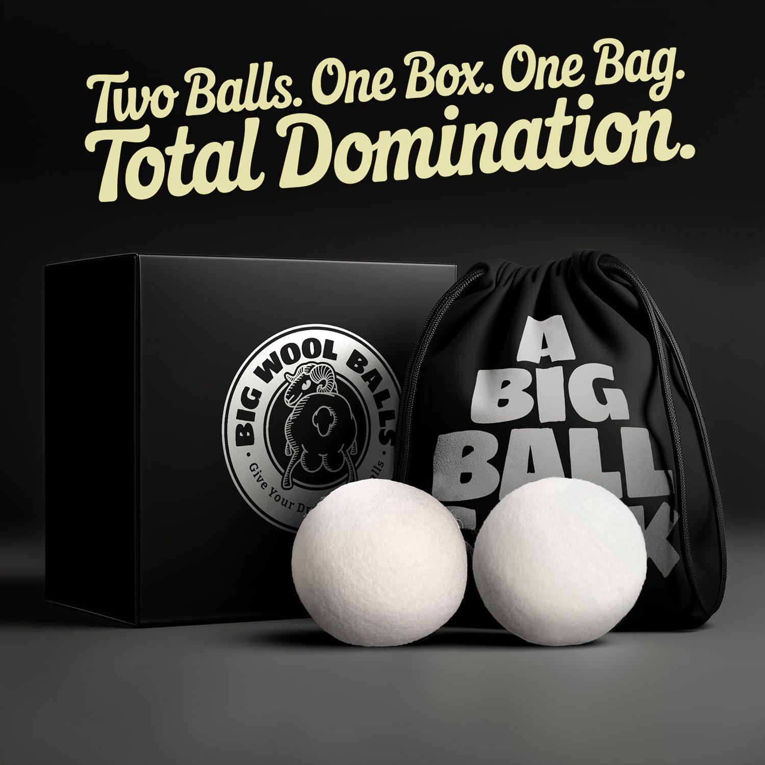 Bolas de Secadora de Lana XXL 10cm BigWoolBalls - 100% Orgánica