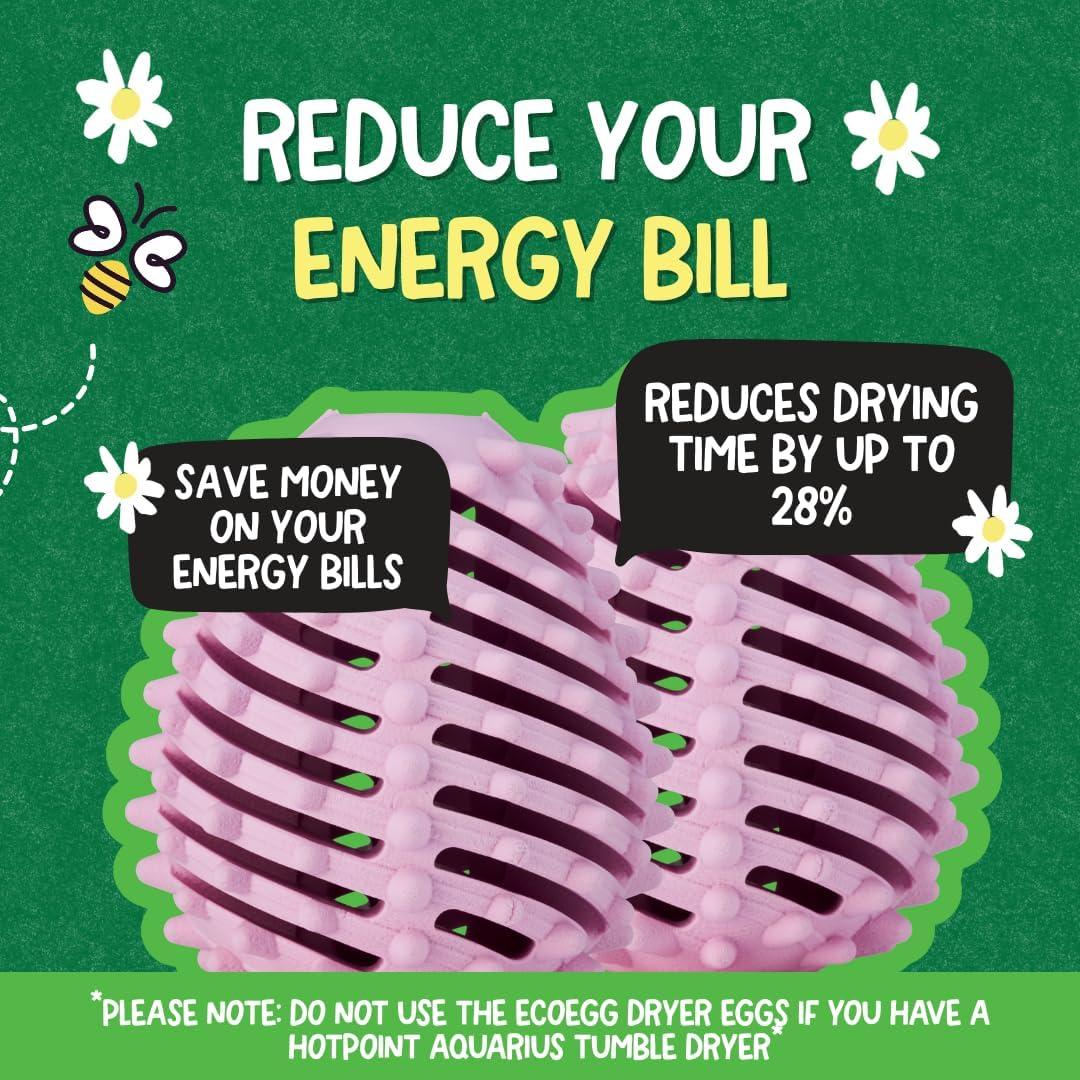 Bolas de Secado Ecoegg - Paquete de 2, Suaviza y Ahorra Energía