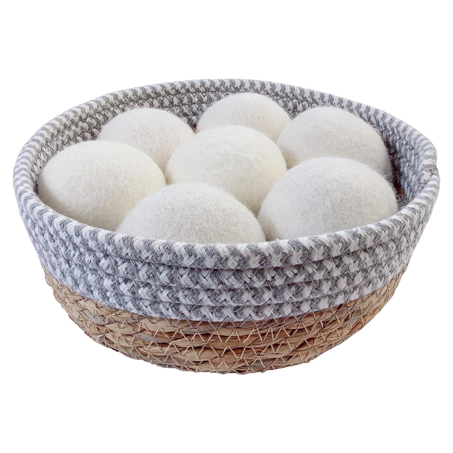 Juego de 7 Bolas de Secado de Lana Natural Read and Work