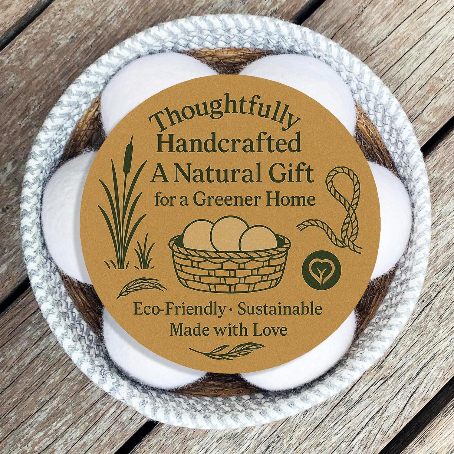 Juego de 7 Bolas de Secado de Lana Natural Read and Work