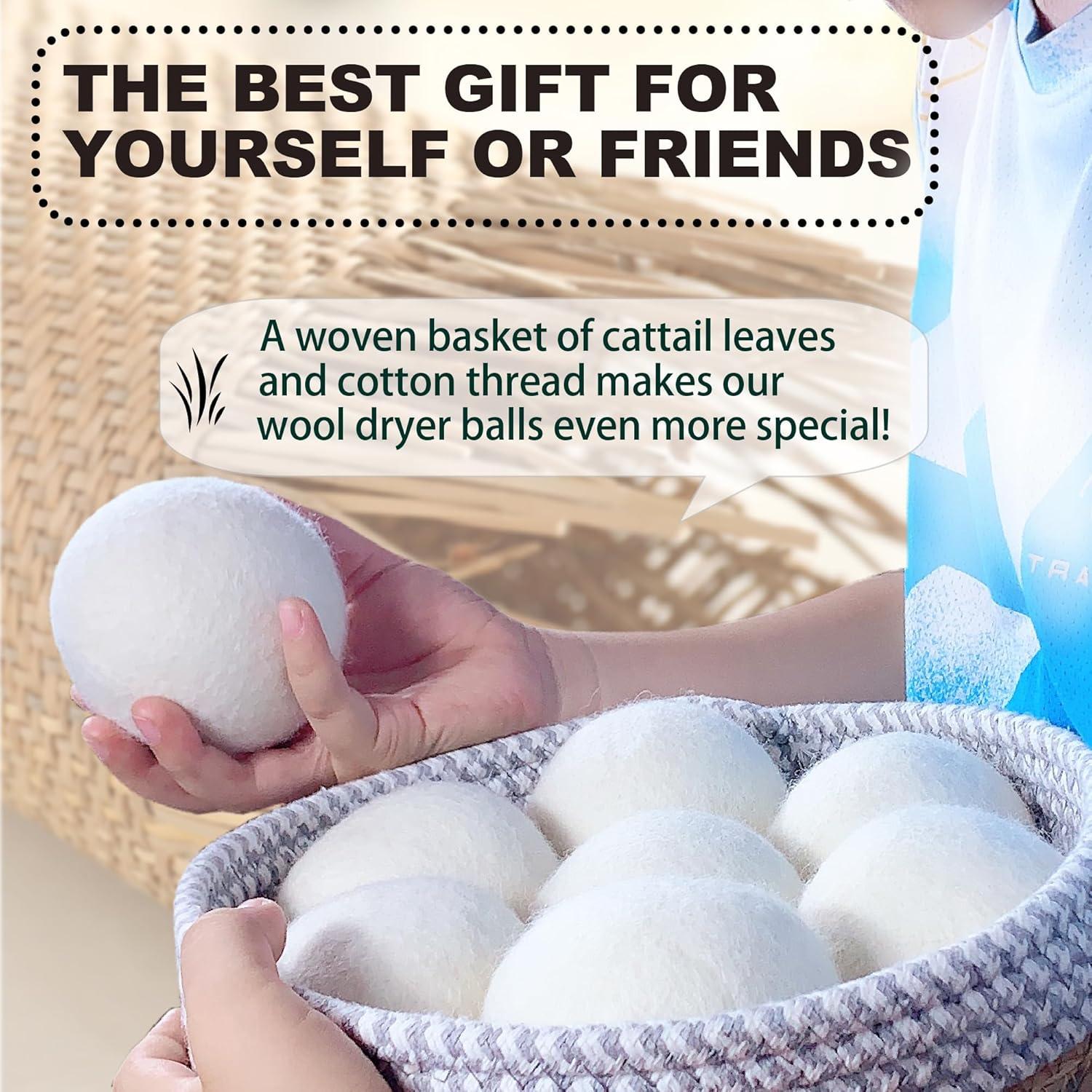 Juego de 7 Bolas de Secado de Lana Natural Read and Work