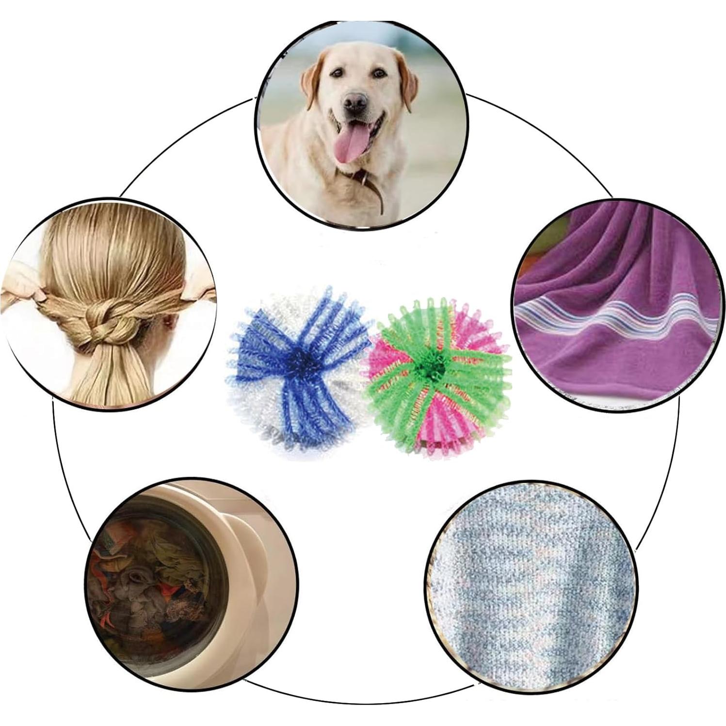 Set de 6 Pelotas de Secadora y 4 Removedores de Pelo Xxshcdz