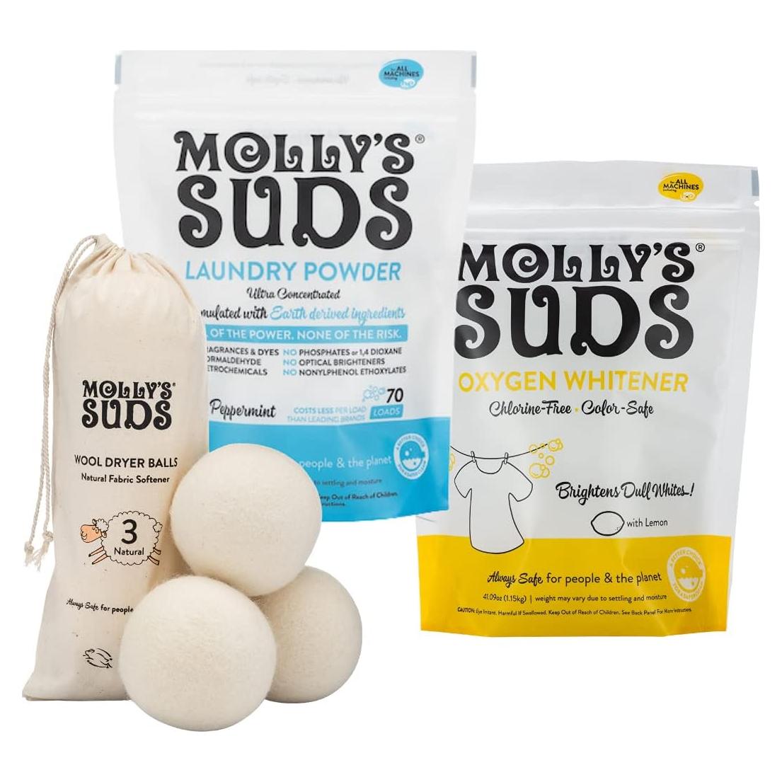 Kit de Inicio de Lavandería Molly's Suds - 70 Cargas + Blanqueador