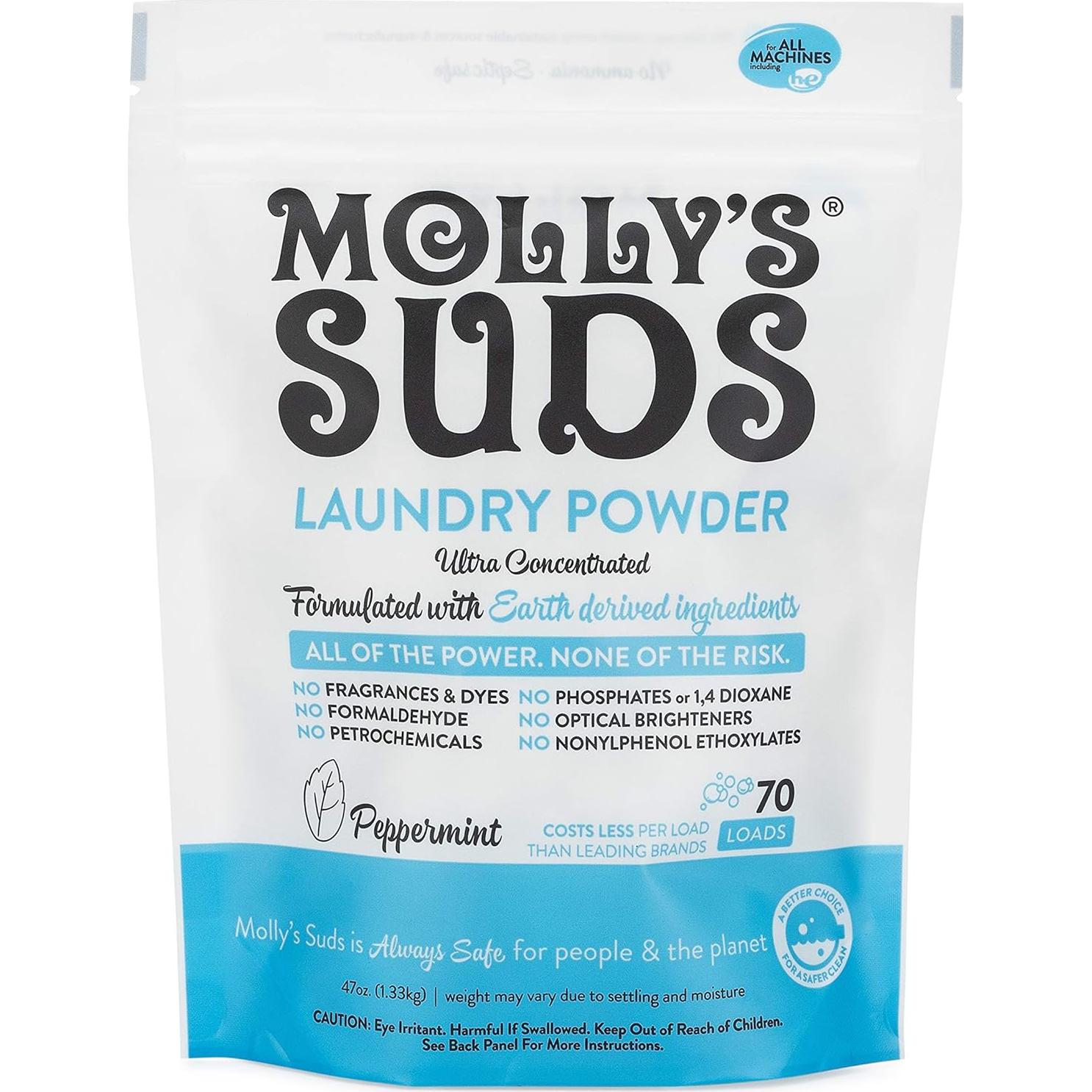 Kit de Inicio de Lavandería Molly's Suds - 70 Cargas + Blanqueador