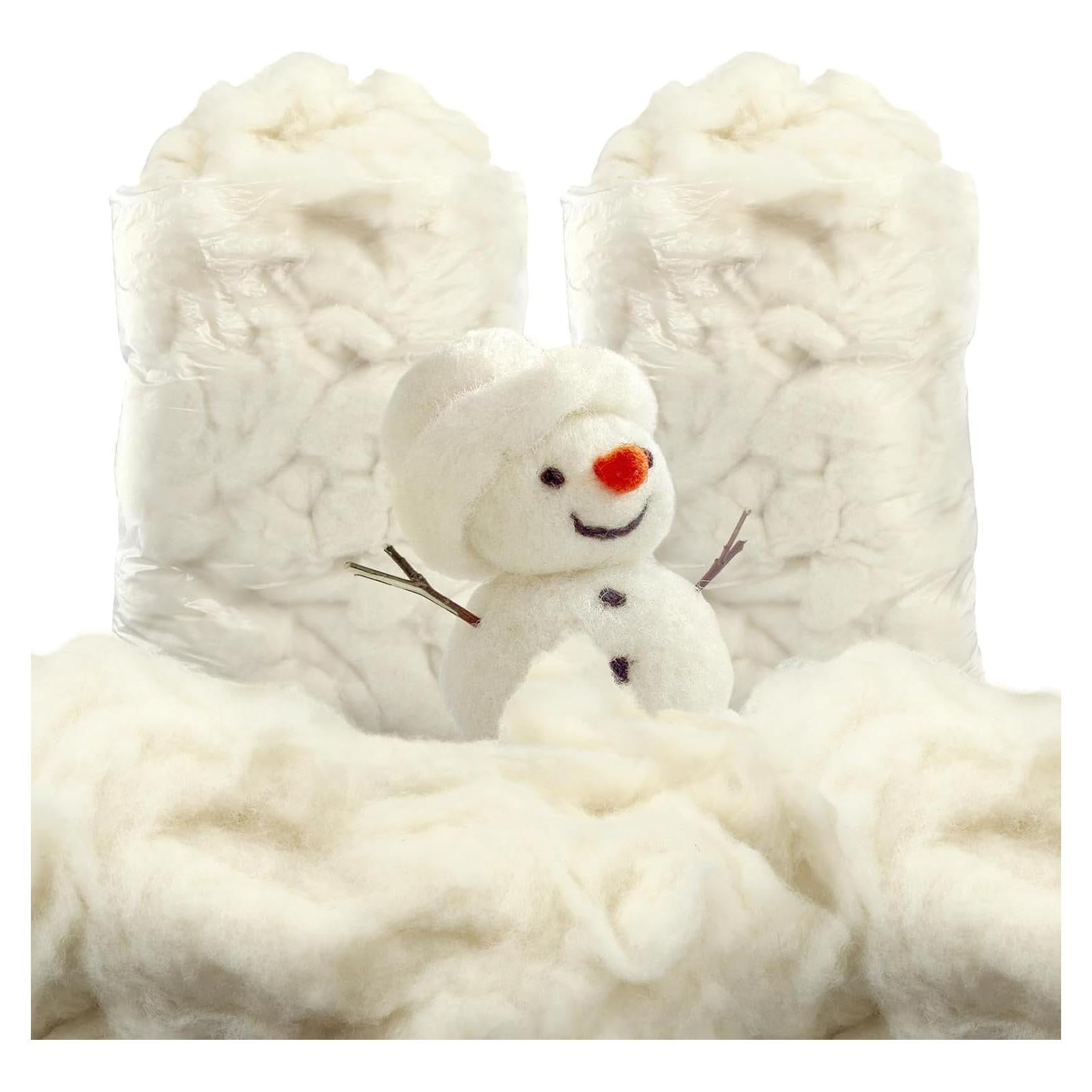 Relleno de lana natural Newwiee 1 kg para manualidades y juguetes