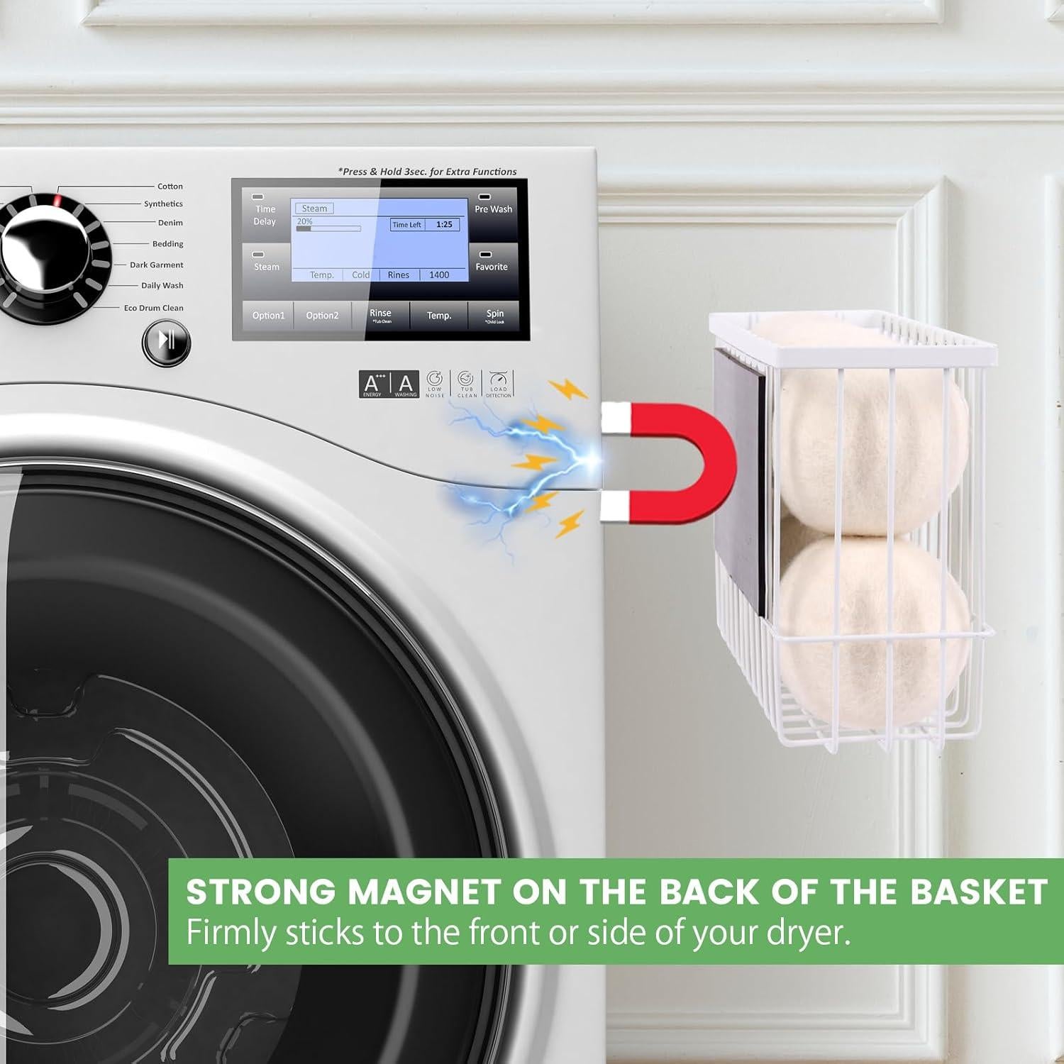 Soporte Magnético para Pelotas de Secadora JUNLYNEST - Almacenamiento Eficiente