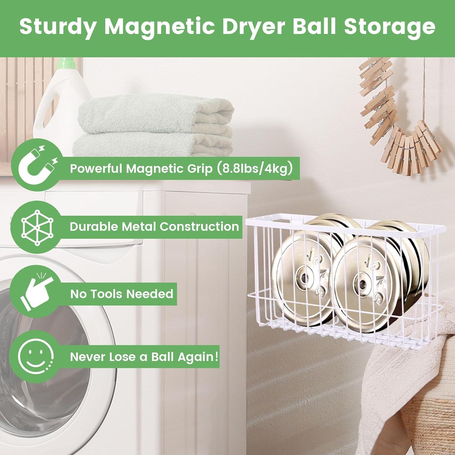 Soporte Magnético para Pelotas de Secadora JUNLYNEST - Almacenamiento Eficiente