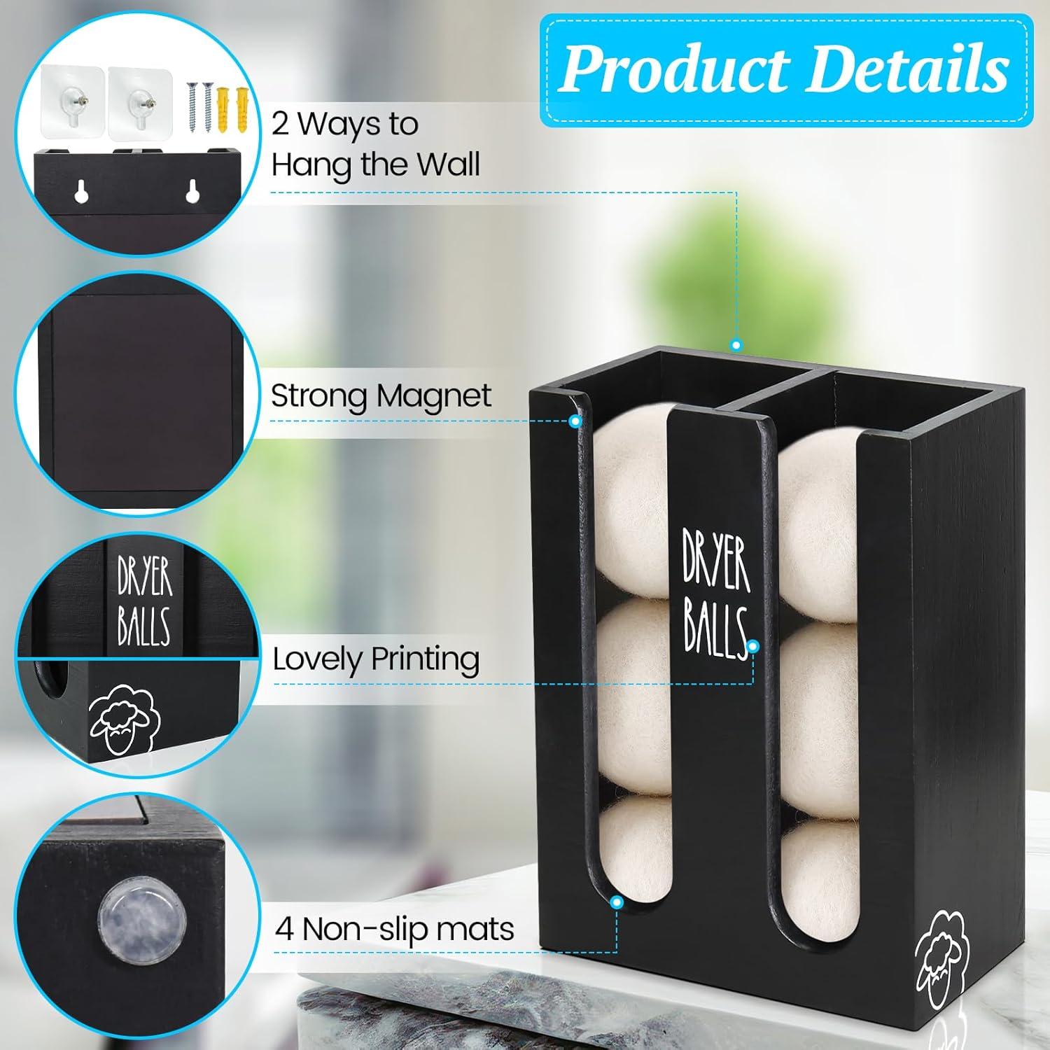 Soporte Magnético para Pelotas de Secadora Ukonvi - Organizador de Lavandería