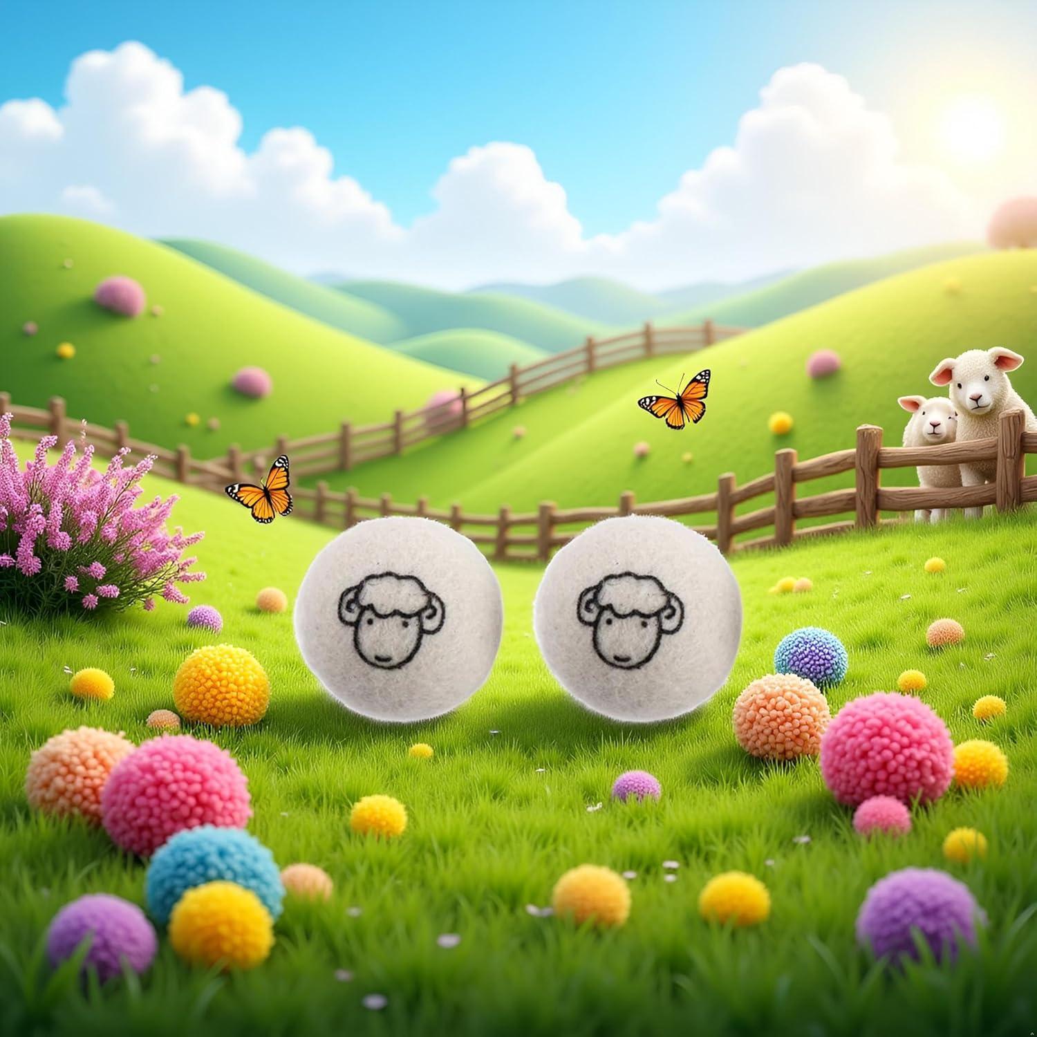 Bolas de Secadora de Lana Jizlan - Set de 2 Pcs Reutilizables