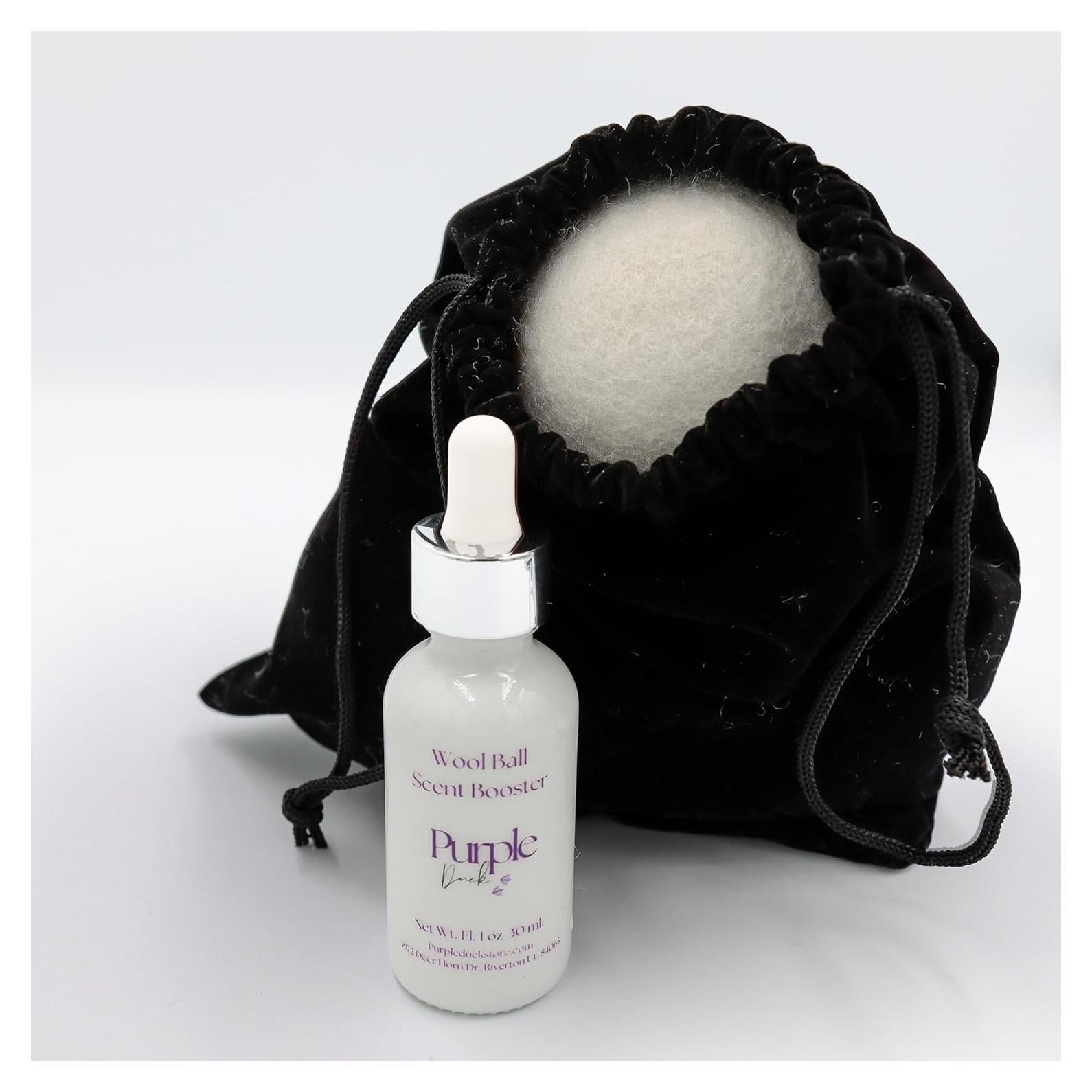 Bolas de Secado de Lana Pato Púrpura + Aditivo Fragancia 28g