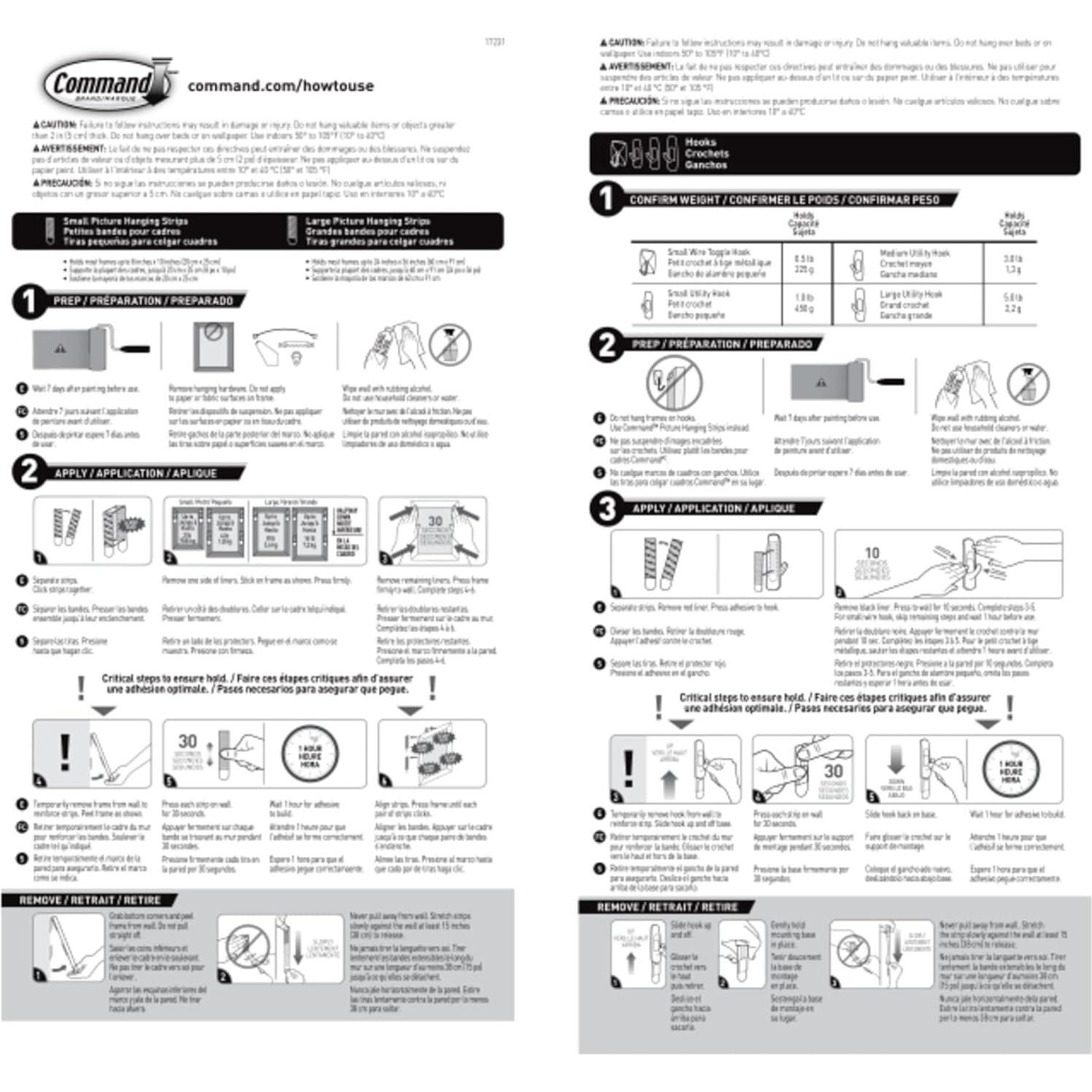 Kit Variado Command 17231-ES - Ganchos y Tiras para Colgar