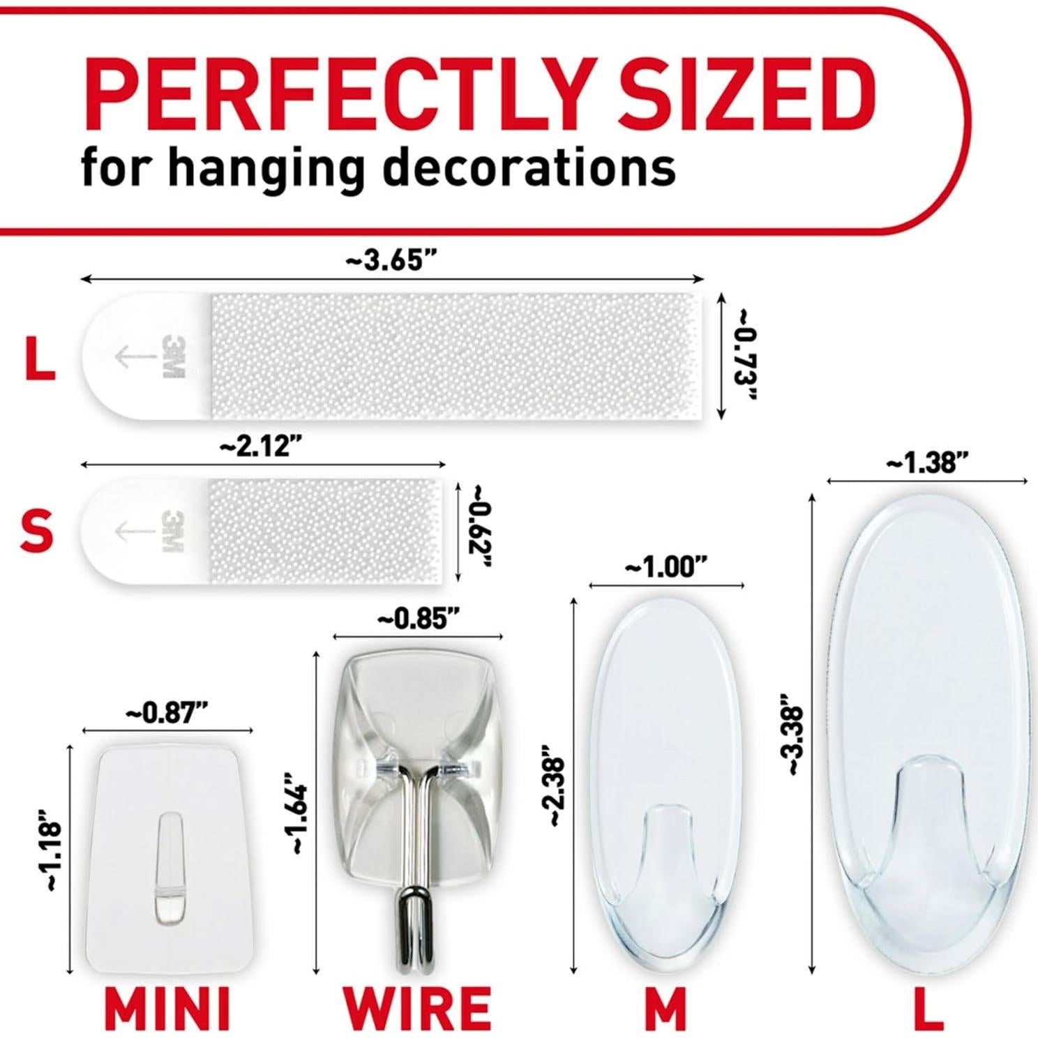 Ganchos Transparentes Command 53 Piezas - Colgado Sin Daños