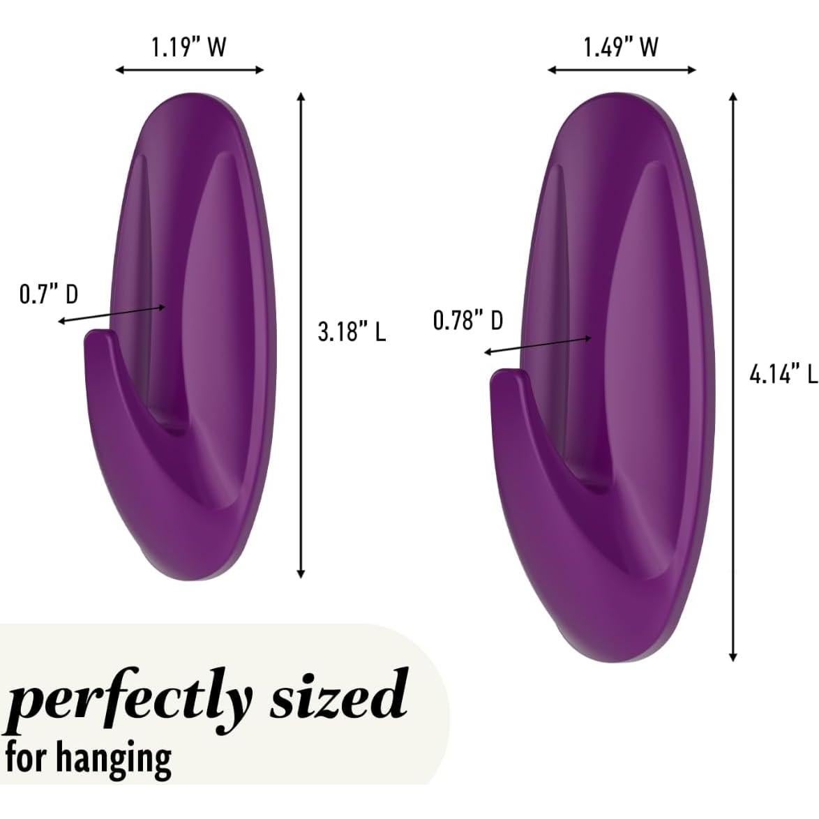 Ganchos Diseñadores Command Ciruela Azucarada 10 Pzas