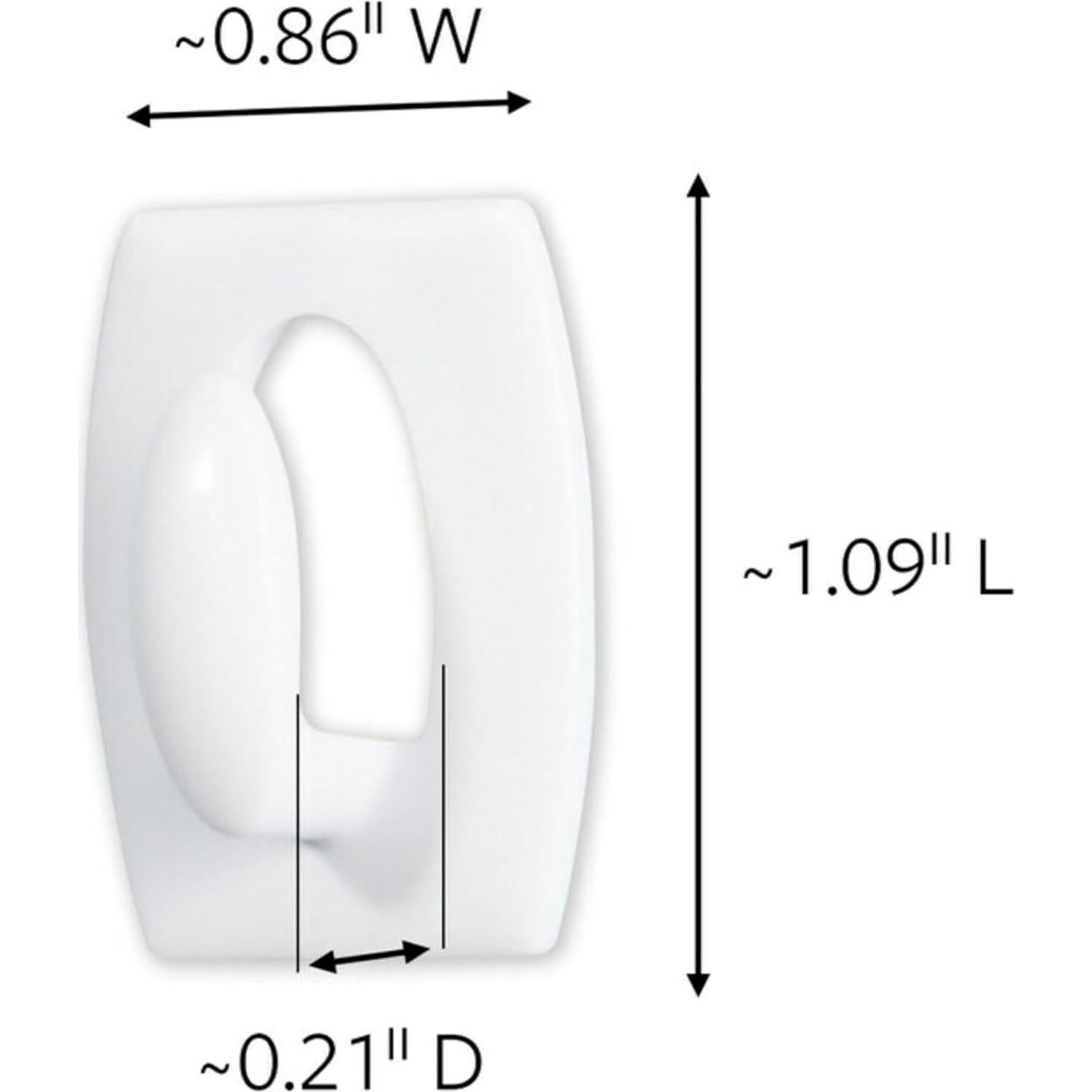 Ganchos Adhesivos Mini Command Blancos - 18 Ganchos y 24 Tiras