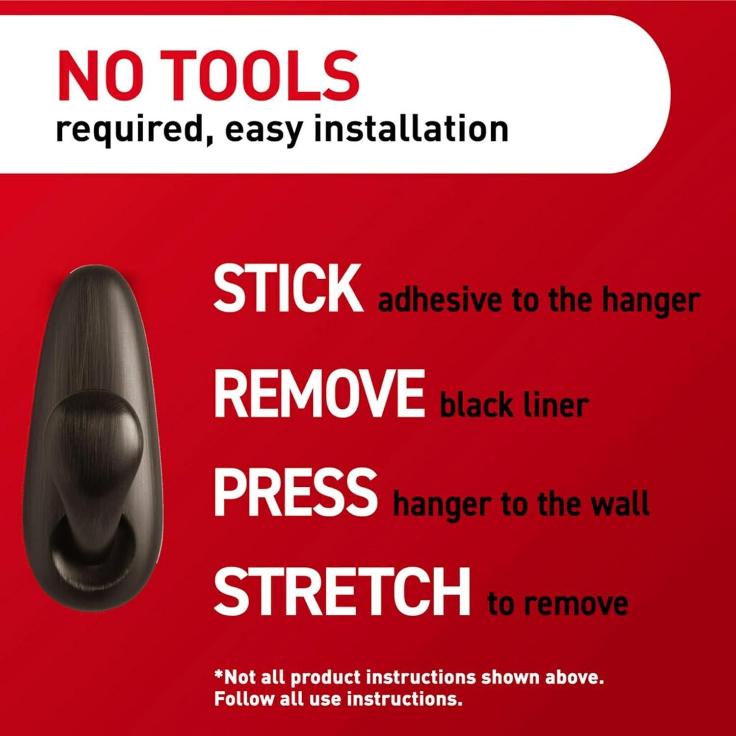 Ganchos de Metal Grande Command Níquel Cepillado 2 Pzas 5 lb