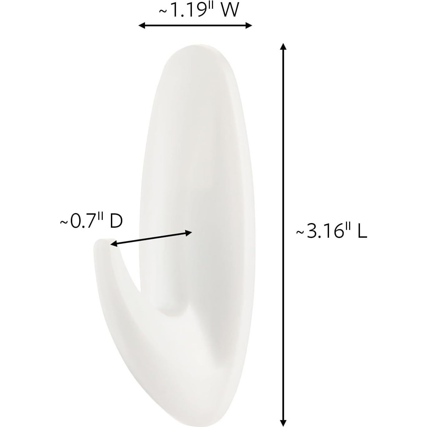 Ganchos de Pared Command Medianos 6 Piezas 1.36 kg Blanco