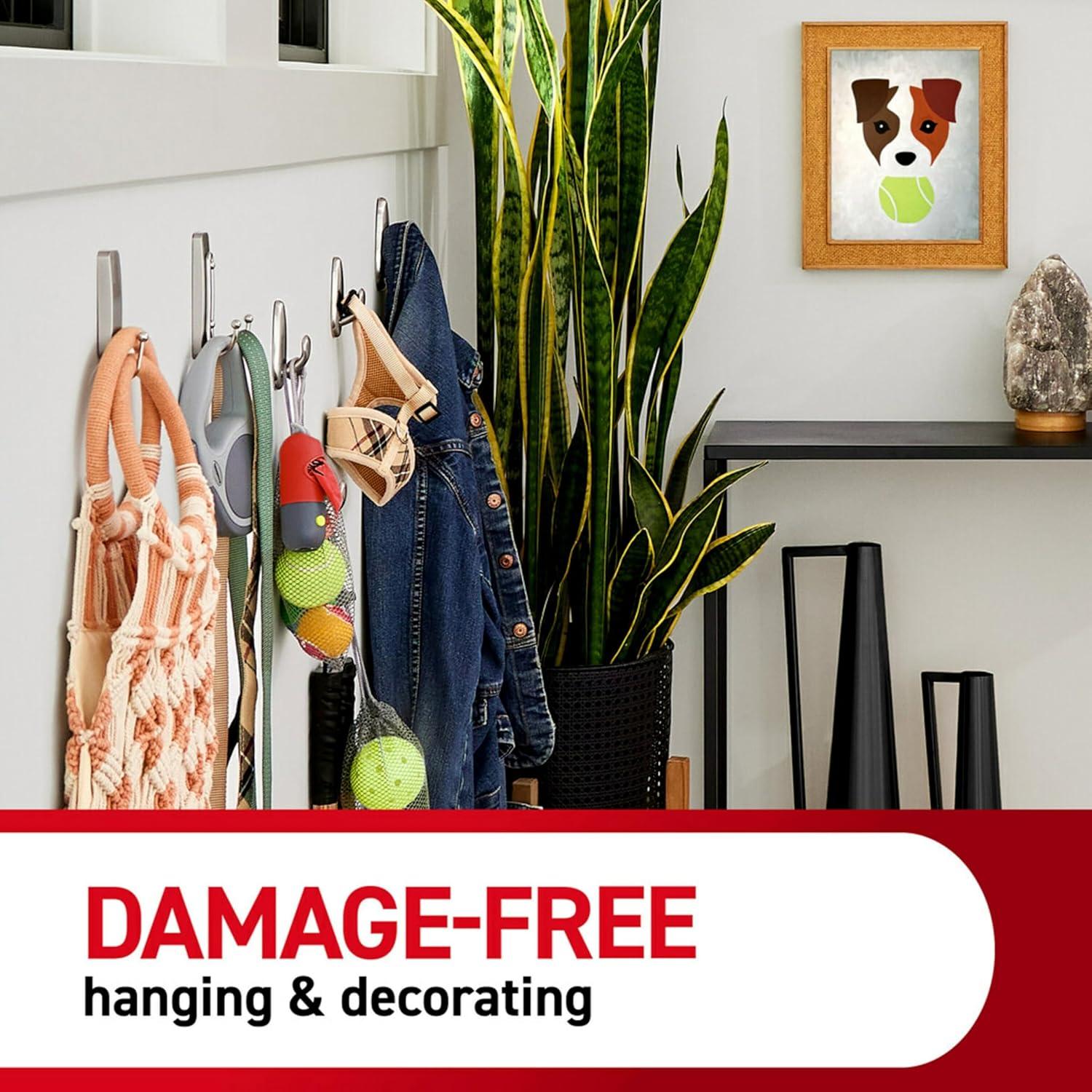 Ganchos Dobles Grandes Command Negro Mate - Soporta 1.81 kg