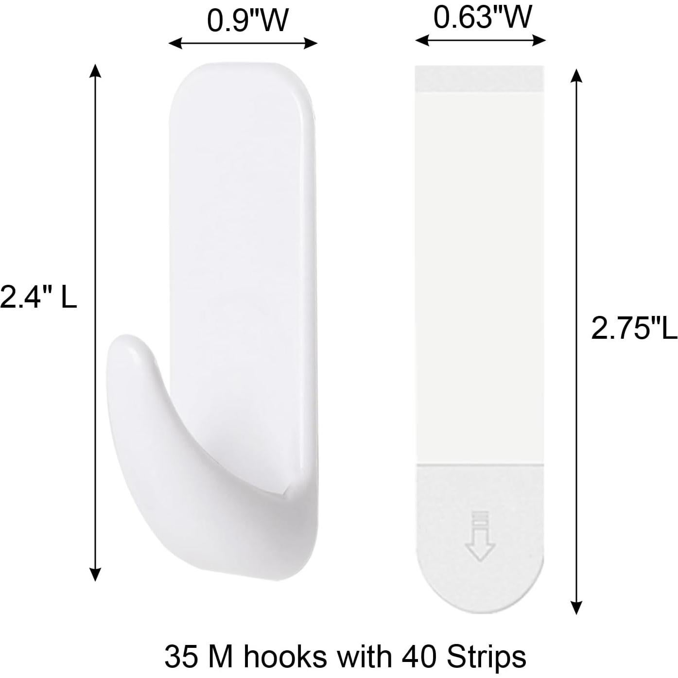 Ganchos de Pared JulyWind 35pcs Adhesivos Removibles