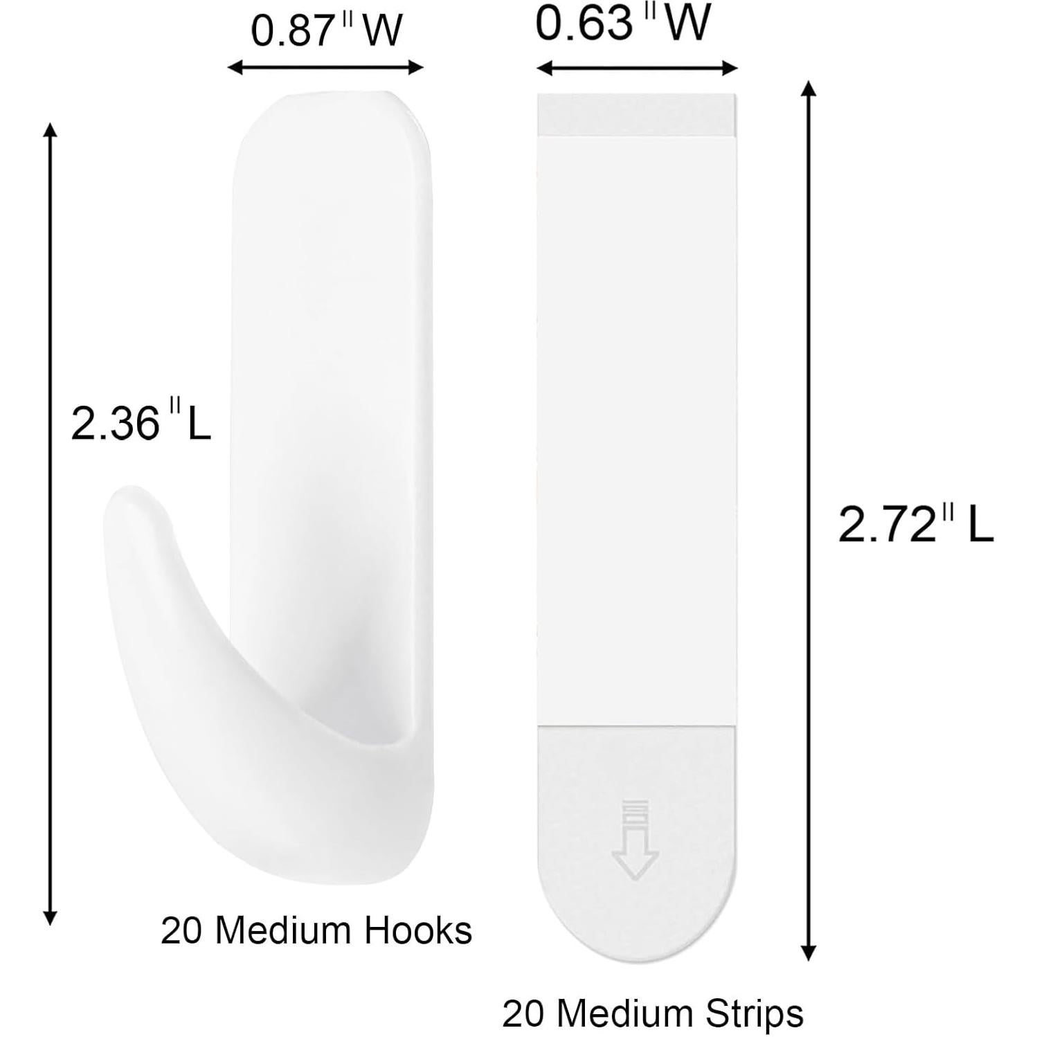 Ganchos de Pared Adhesivos Sinfuo 20 Ganchos Alta Resistencia