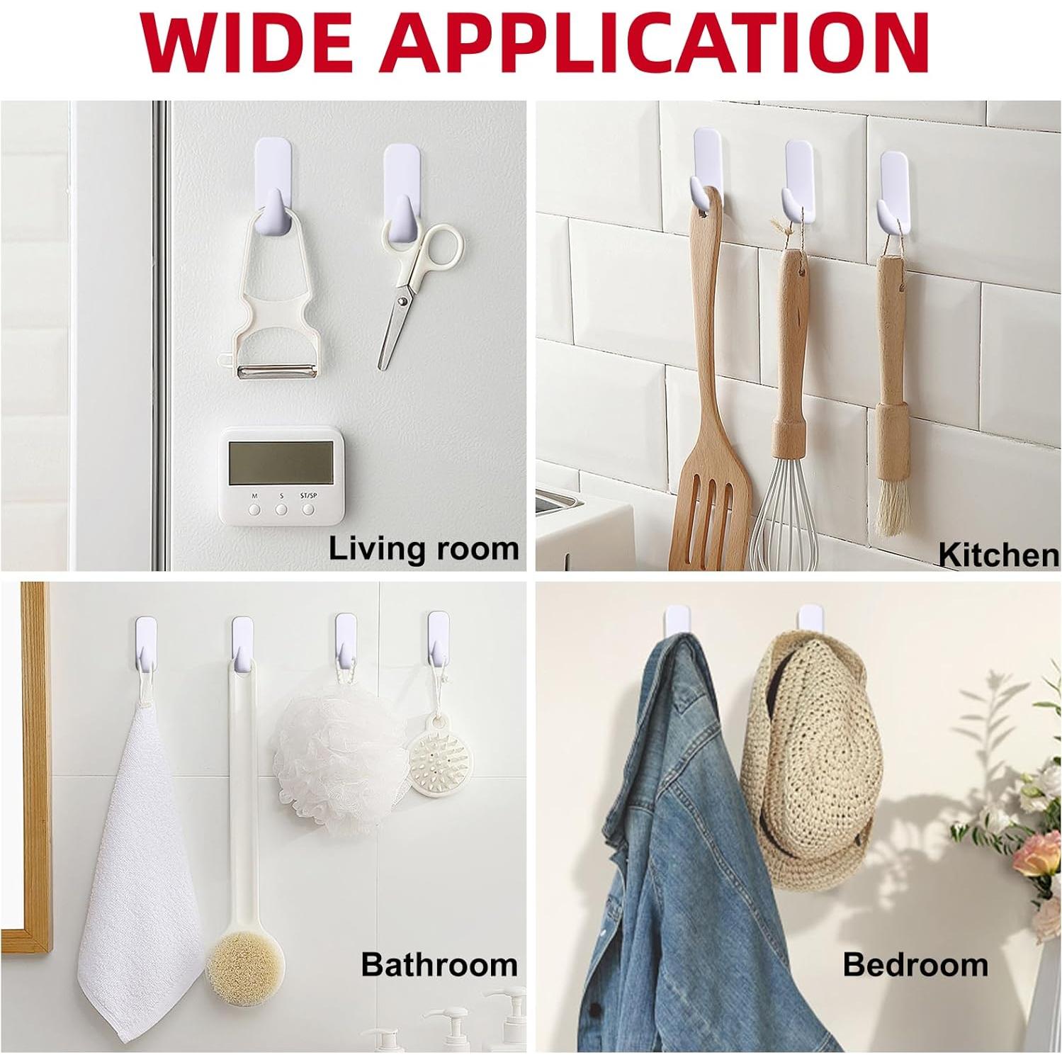 Ganchos de Pared Adhesivos Sinfuo 20 Ganchos Alta Resistencia