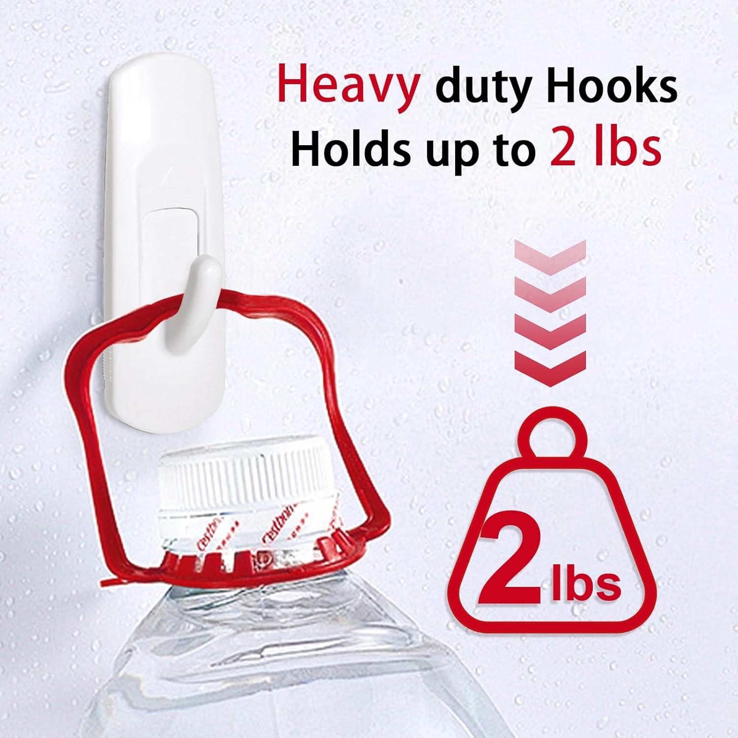 20 Ganchos Adhesivos Medianos JulyWind - Alta Resistencia 0.91kg