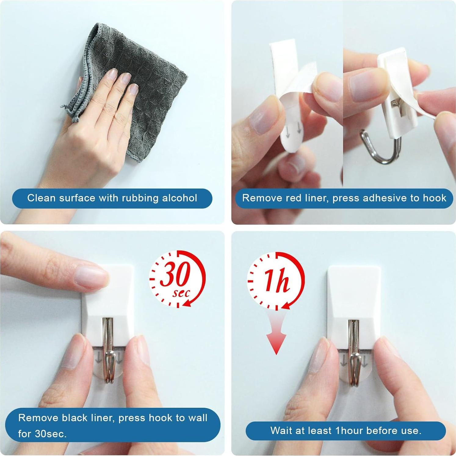 Ganchos Adhesivos Pequeños Gluest 24 Unidades 0.45kg