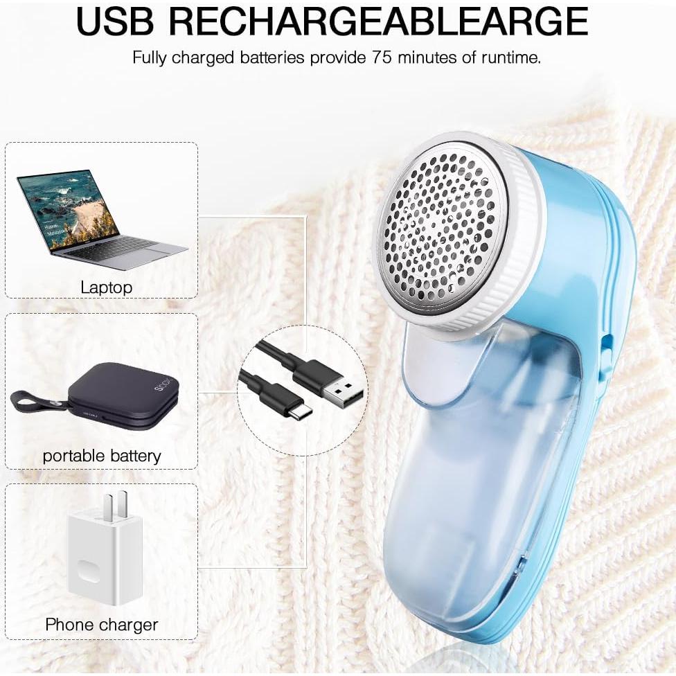 Removedor de Pelusa Eléctrico Bubbacare 5W Recargable