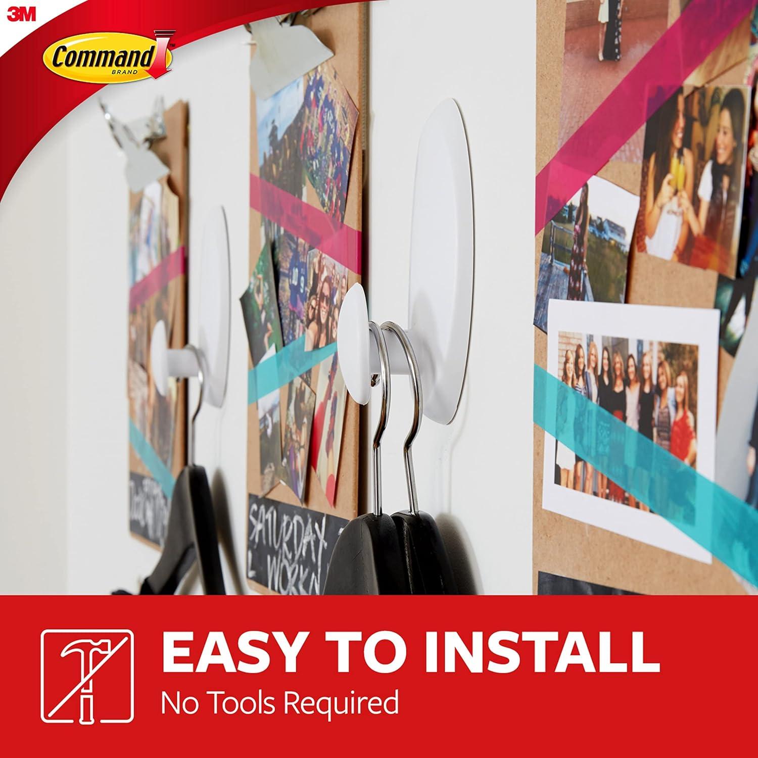 Perchero Command Grande Blanco, Soporta 3.4 kg, 1 Gancho