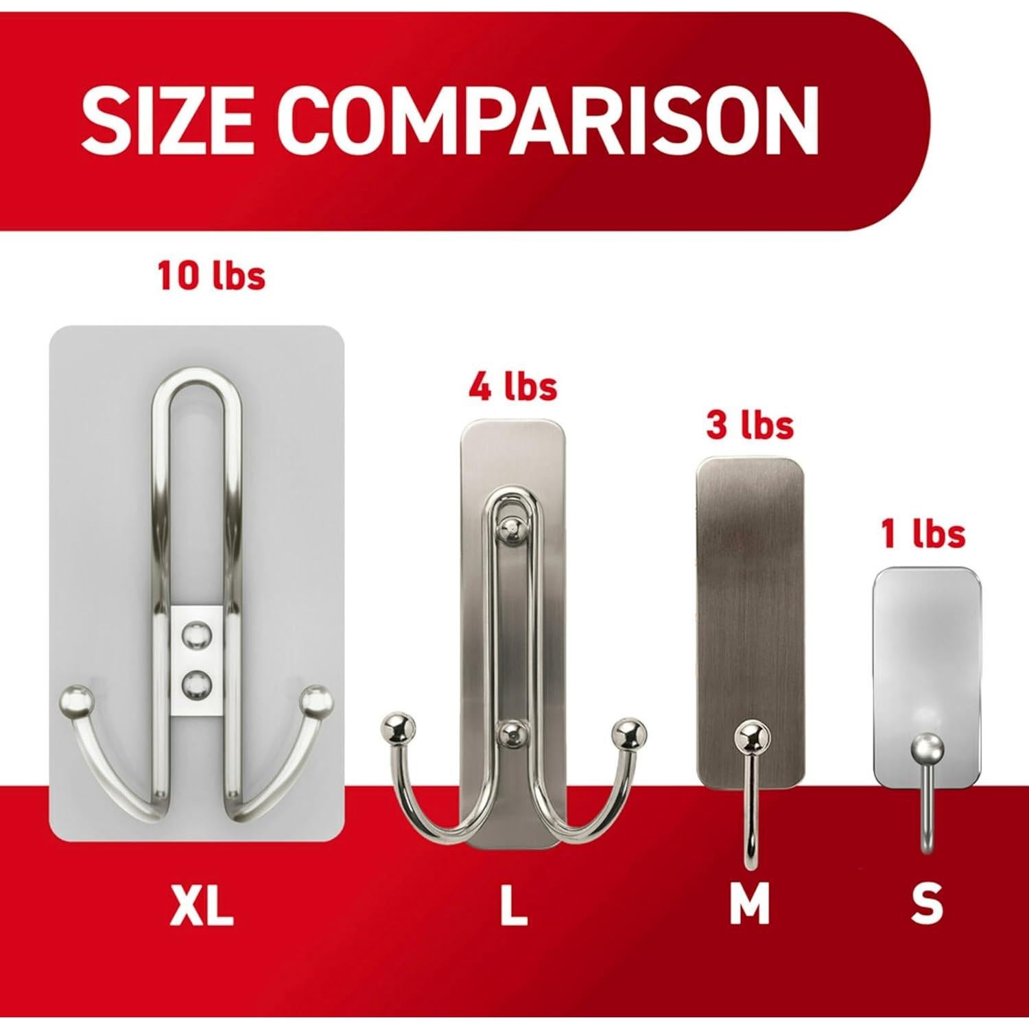 Gancho Triple Satinado Nickel Command 4.54 kg - 1 Gancho