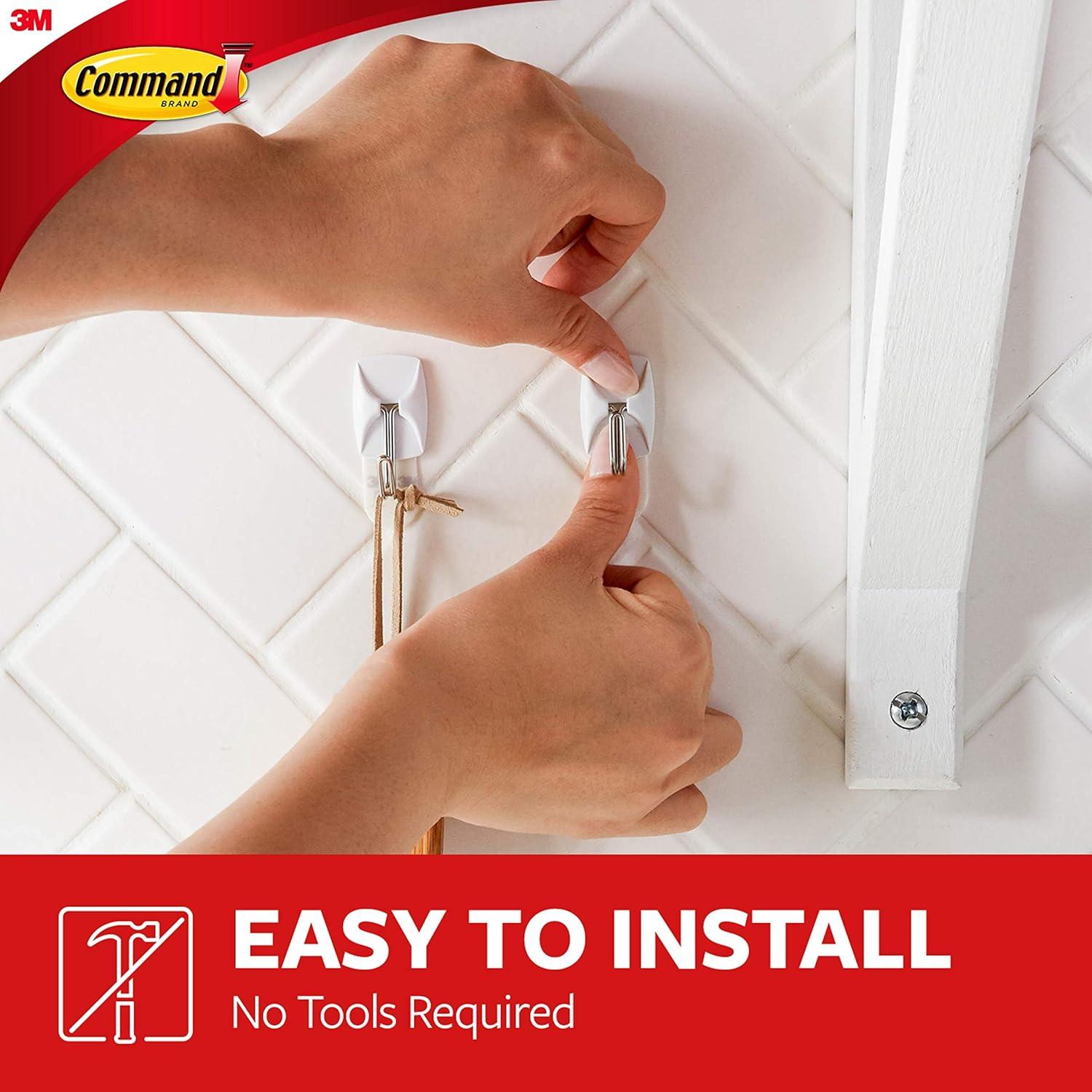 Ganchos de Pared Adhesivos Command - 9 Ganchos Blancos