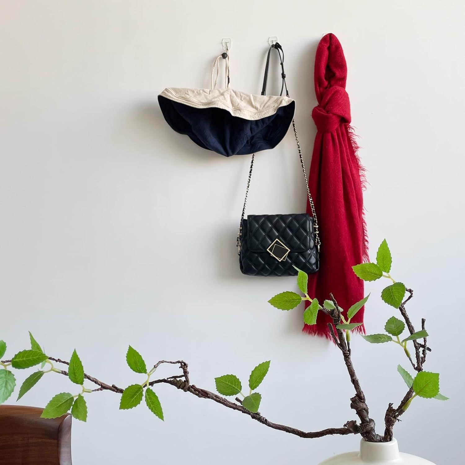 32 Ganchos de Pared Adhesivos Karsbarwe Transparentes