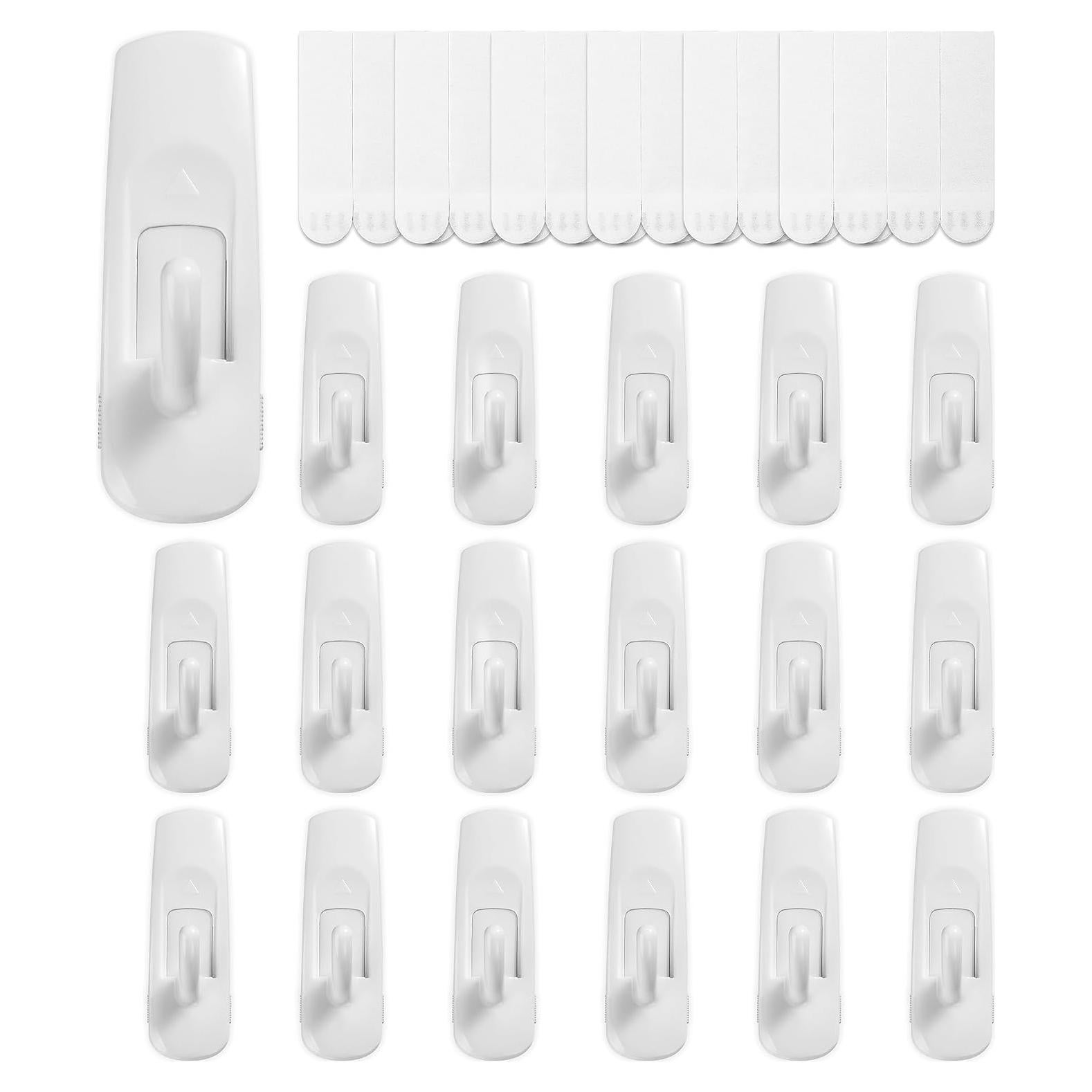 Ganchos de Pared MOVELYST Medianos 18 Piezas + 24 Tiras Adhesivas