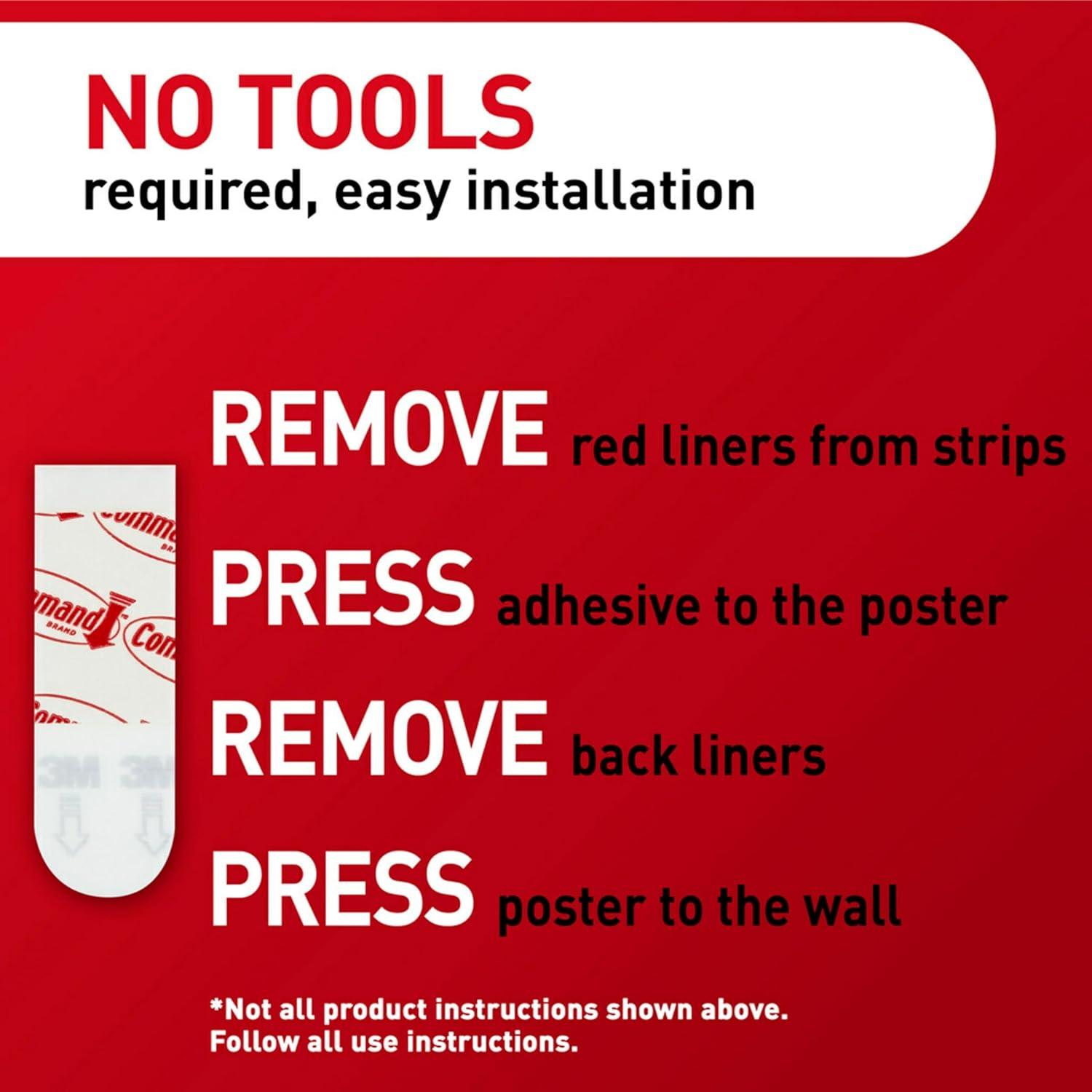 Tiras de Póster Command 256 Unidades Adhesivas Blancas
