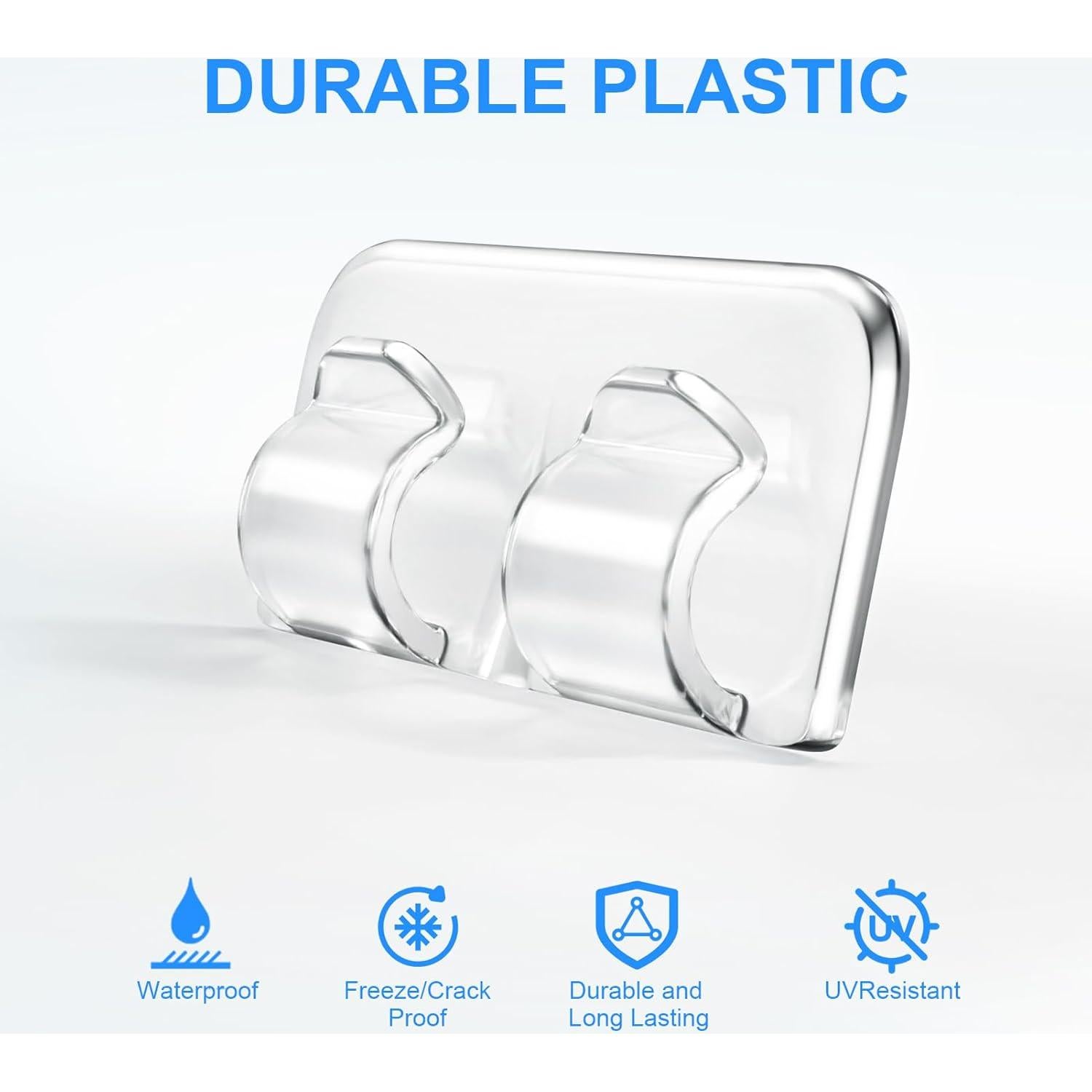 Ganchos Adhesivos Hetyue para Luces de Cuerda al Aire Libre - 26 Piezas