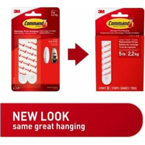 Tiras Adhesivas de Repuesto Grande Command 6 Unidades Blancas
