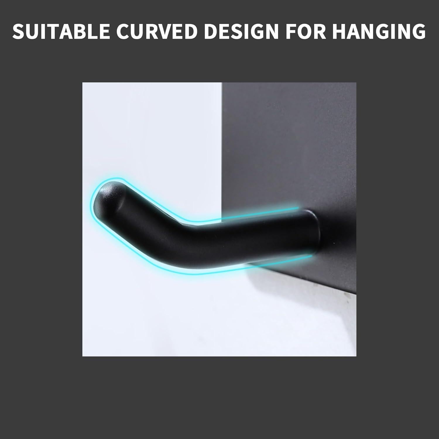 Ganchos Adhesivos DELITON 6 Pack Acero Inoxidable Negro 6.8 kg