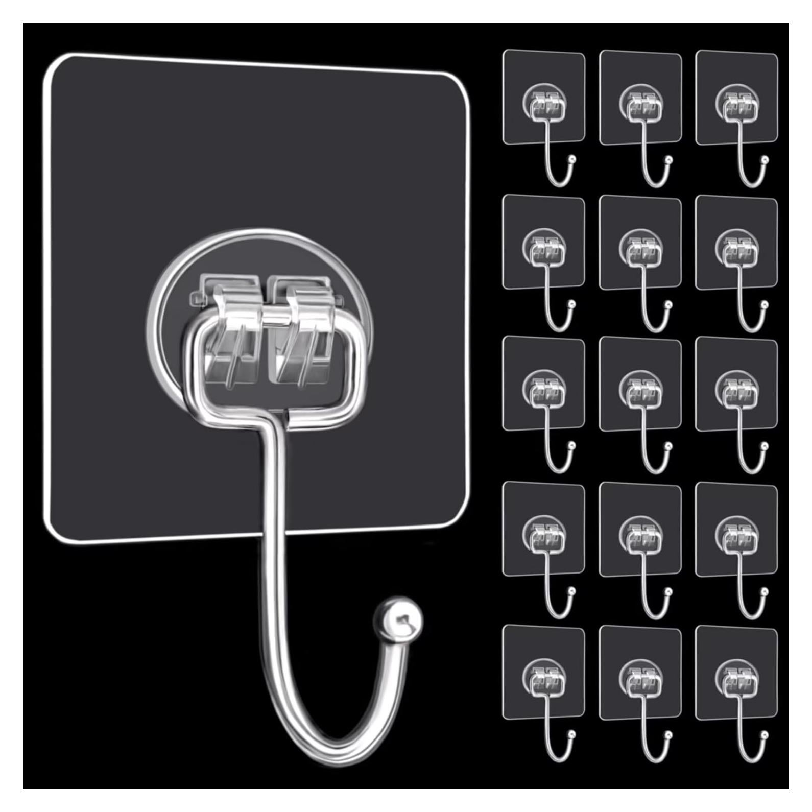 Ganchos Adhesivos Grandes DKHDBD - 16 Piezas, Carga 20kg