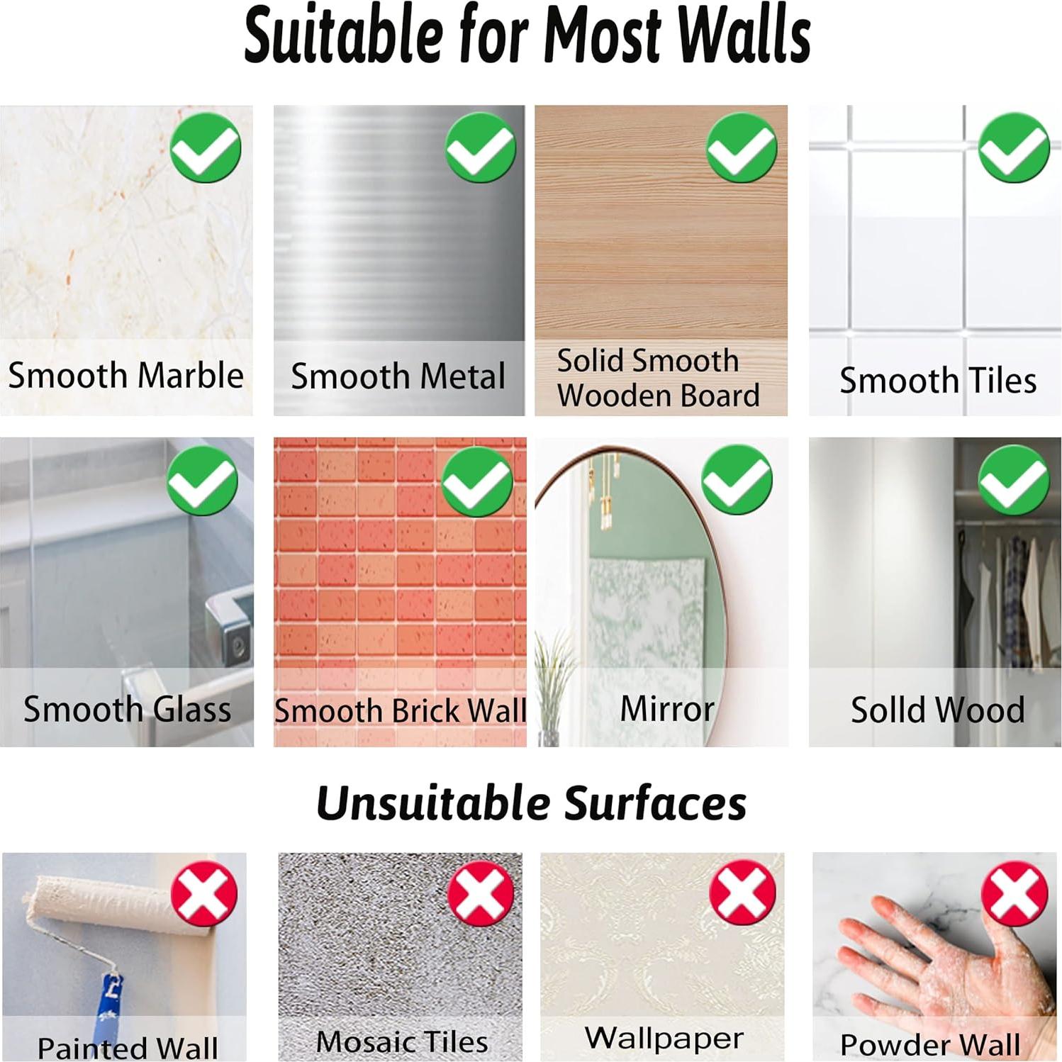 Ganchos Adhesivos Grandes DKHDBD - 16 Piezas, Carga 20kg