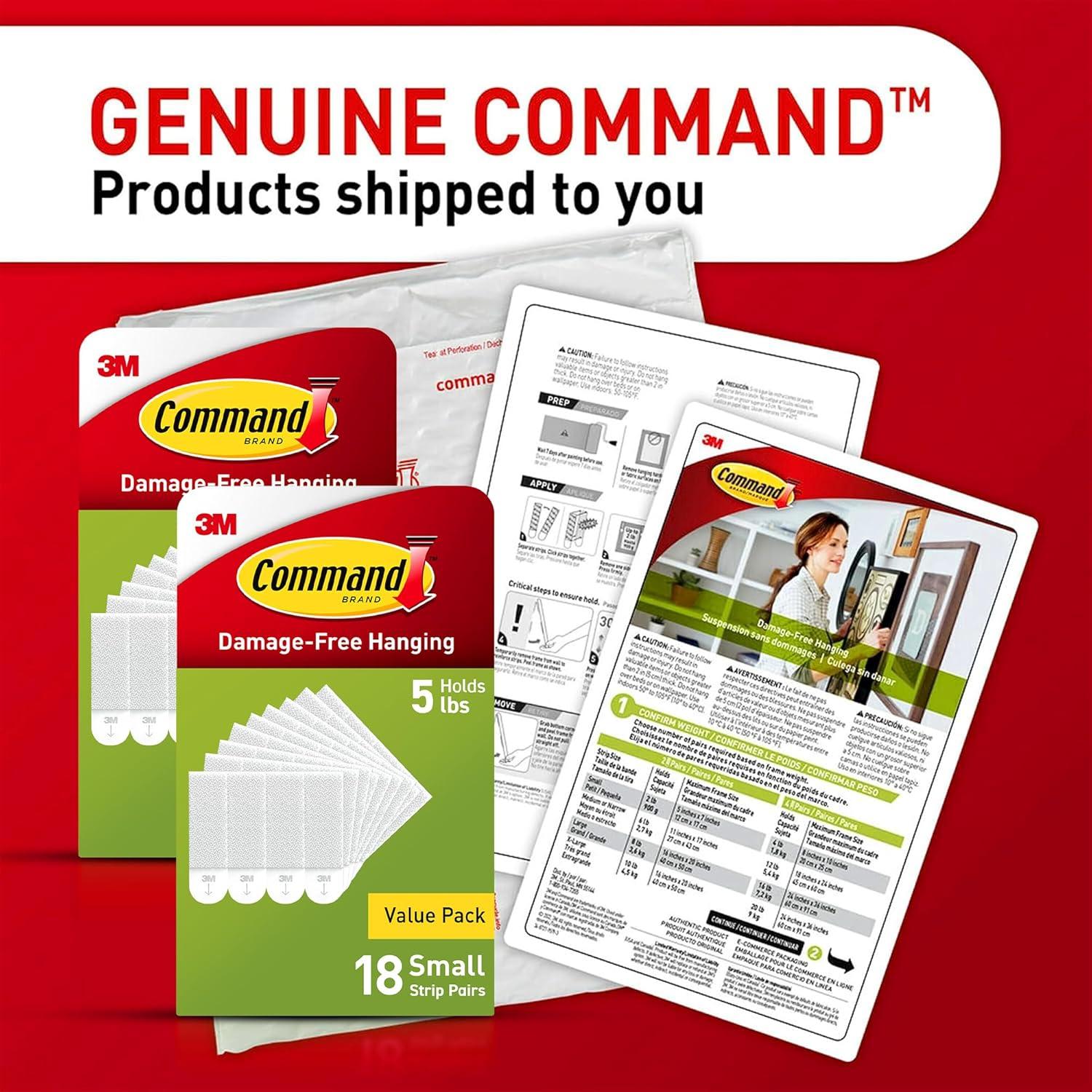 Tiras Adhesivas para Colgar Cuadros Command 36 Pares 1.81 kg