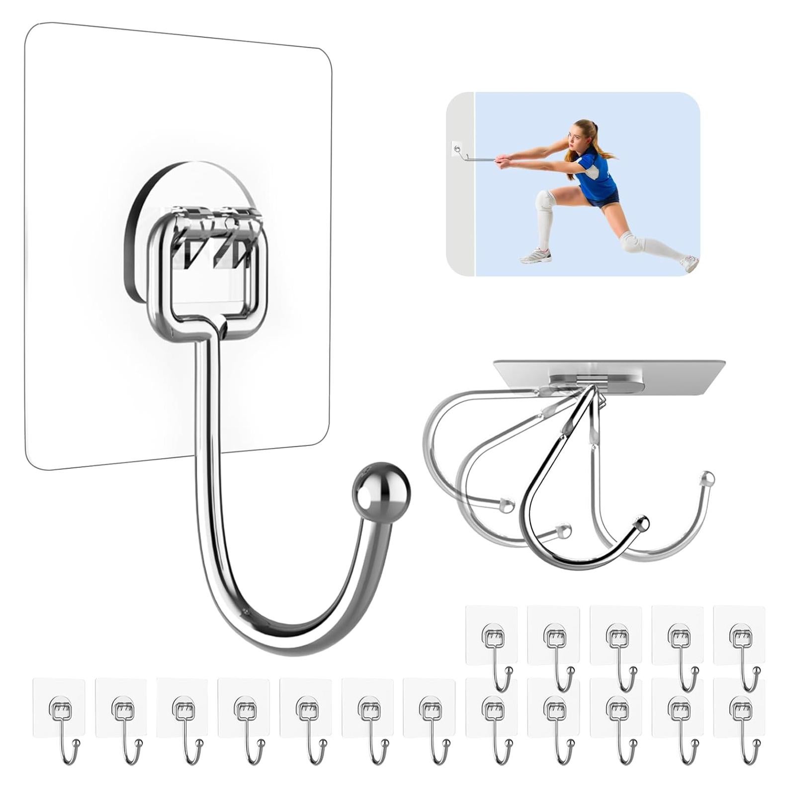 20 Ganchos Adhesivos Grandes Strjobaili Carga Pesada 20 kg