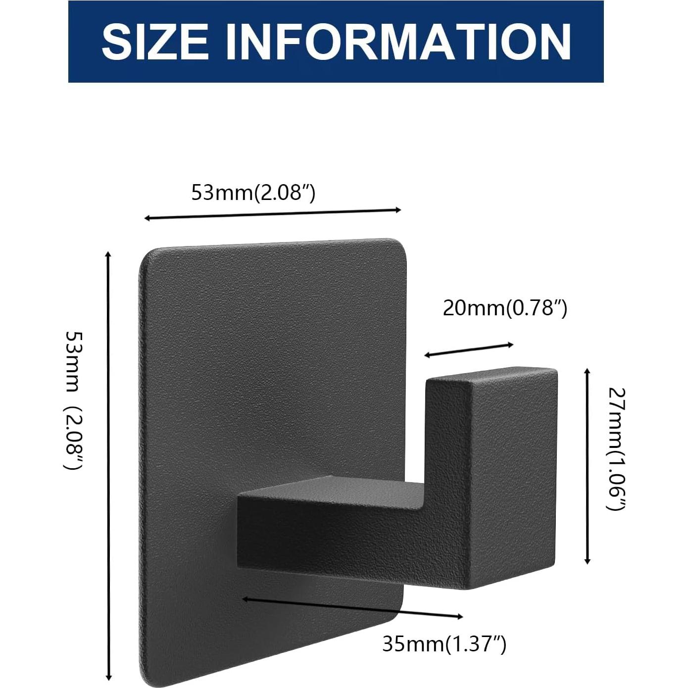 Ganchos Adhesivos VAEHOLD 4 Pack Alta Resistencia Negro