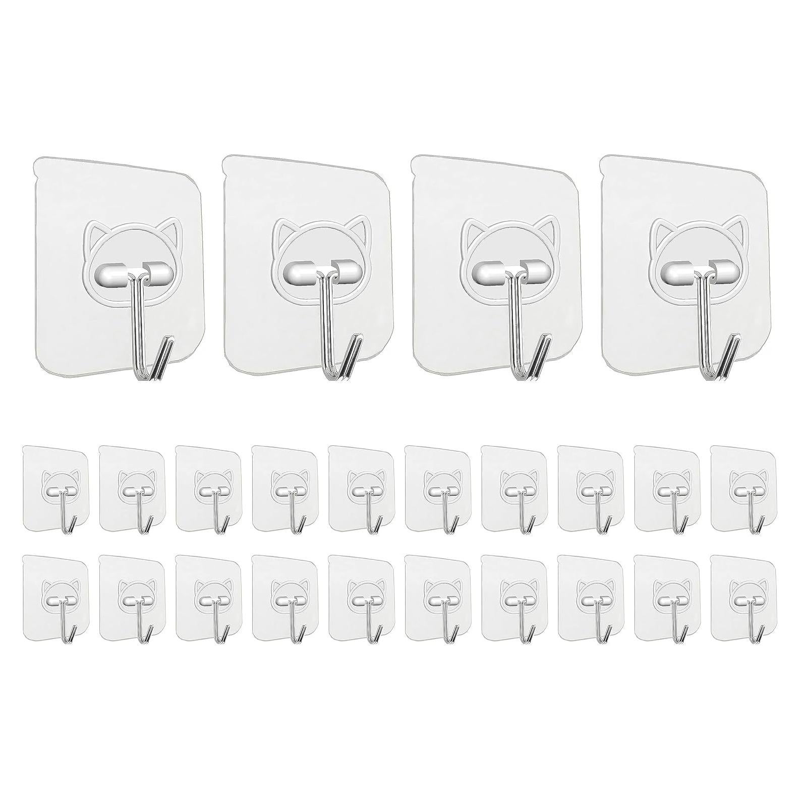 Ganchos Adhesivos Elegana 24 Piezas Acero Inoxidable 15kg