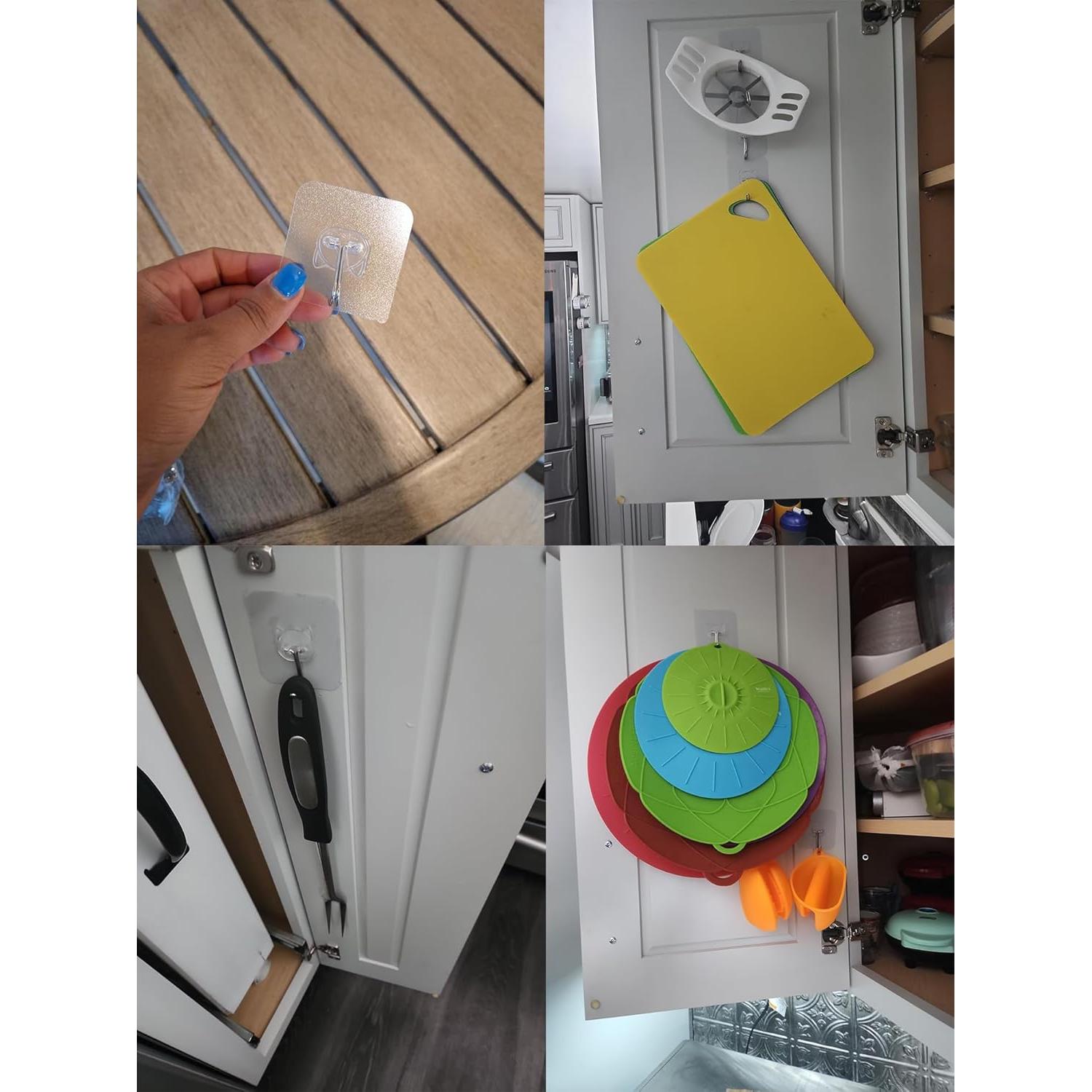 Ganchos Adhesivos Elegana 24 Piezas Acero Inoxidable 15kg