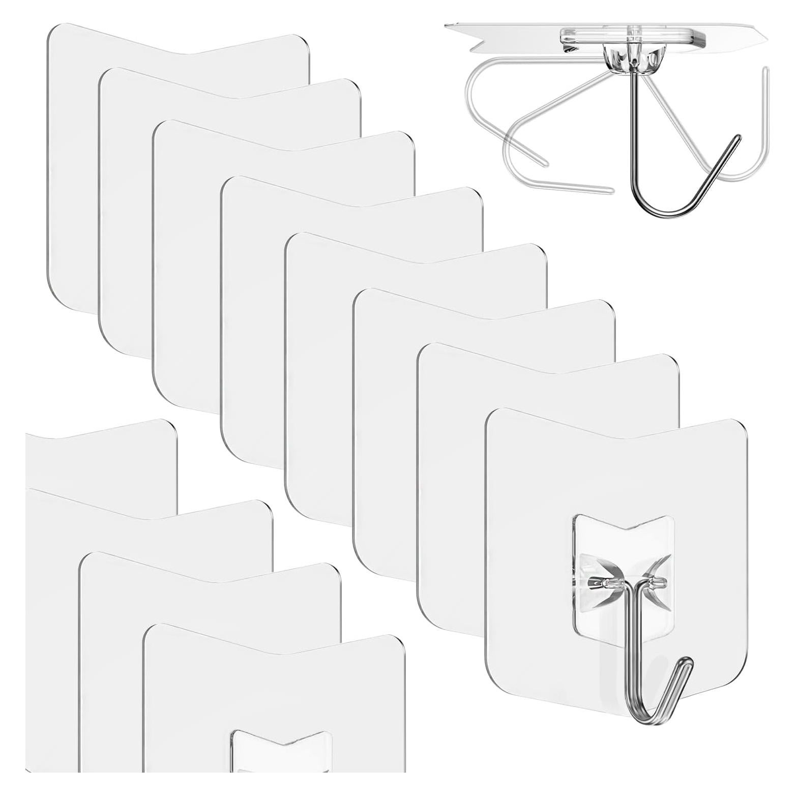 Ganchos Adhesivos de Alta Resistencia Nabreeli 12 Pcs 6.8 kg