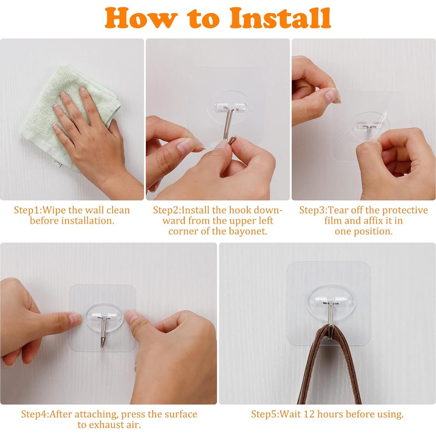 Ganchos Adhesivos Reutilizables COLOGO 100 Piezas 10.9kg