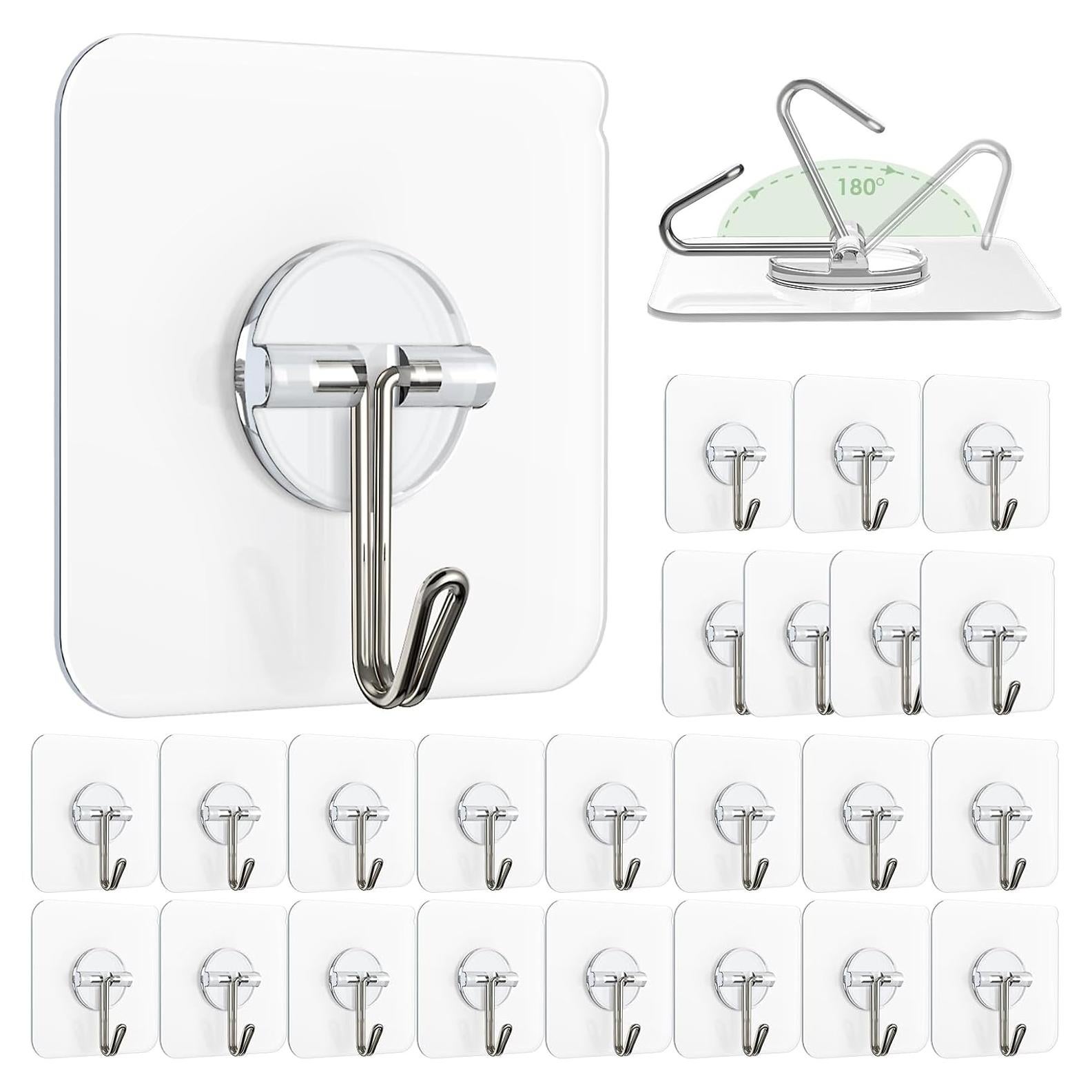 Ganchos Adhesivos Transparentes Lomrsiul 24 Unidades 5.9 kg