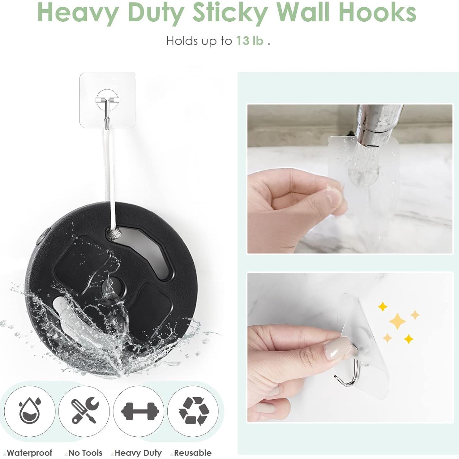 Ganchos Adhesivos Transparentes Lomrsiul 24 Unidades 5.9 kg