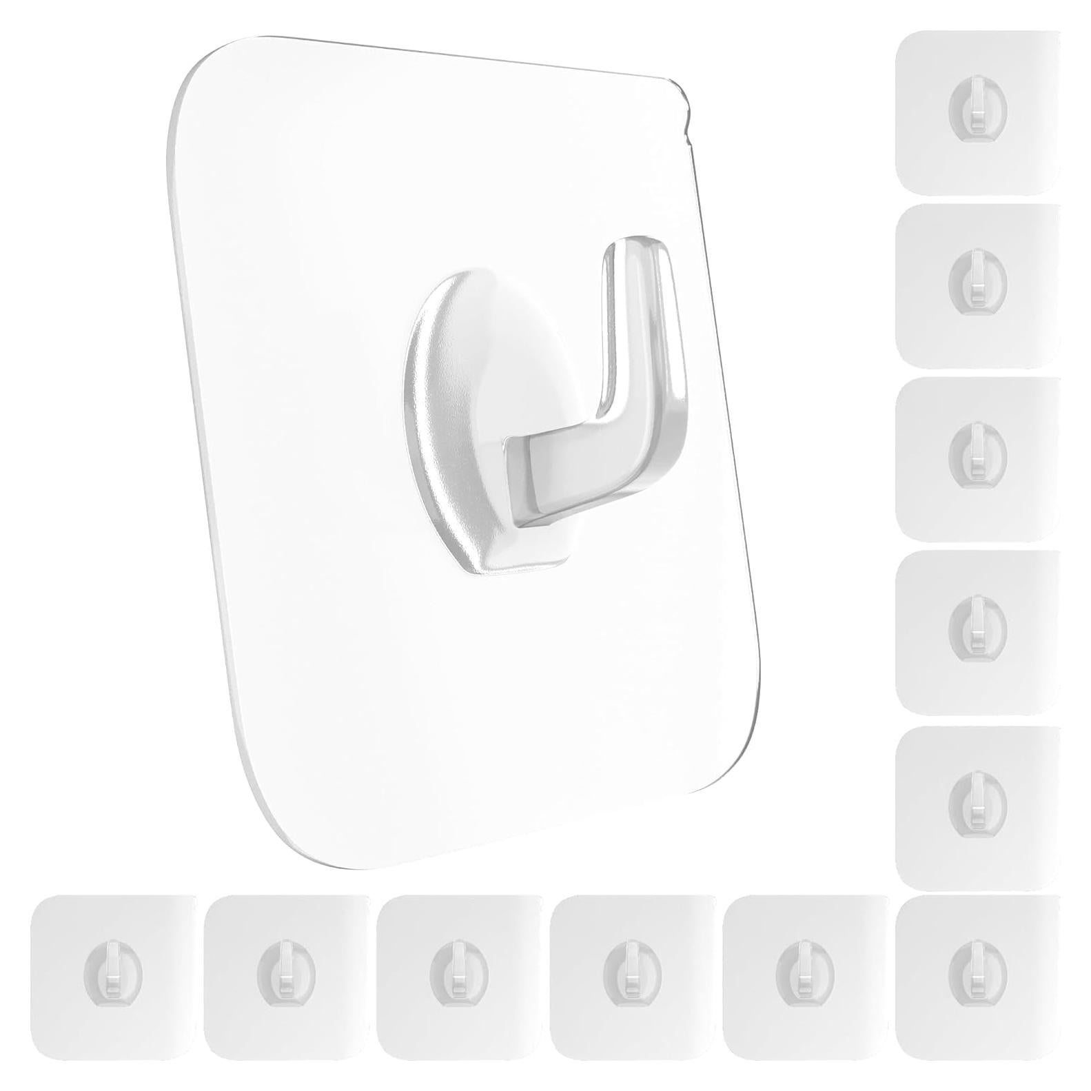 Ganchos Adhesivos Transparentes GLUIT para Pared 12 pcs