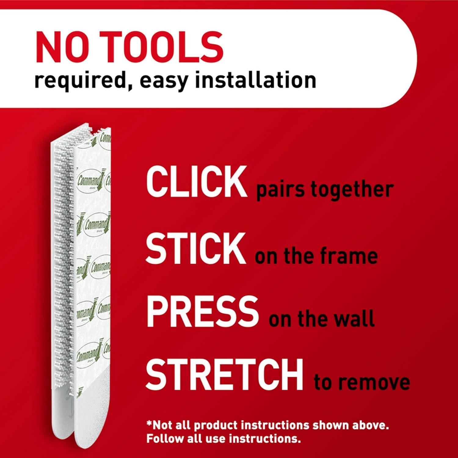 Tiras para Colgar Cuadros Command XL 20 lb - 8 Pares Blancas